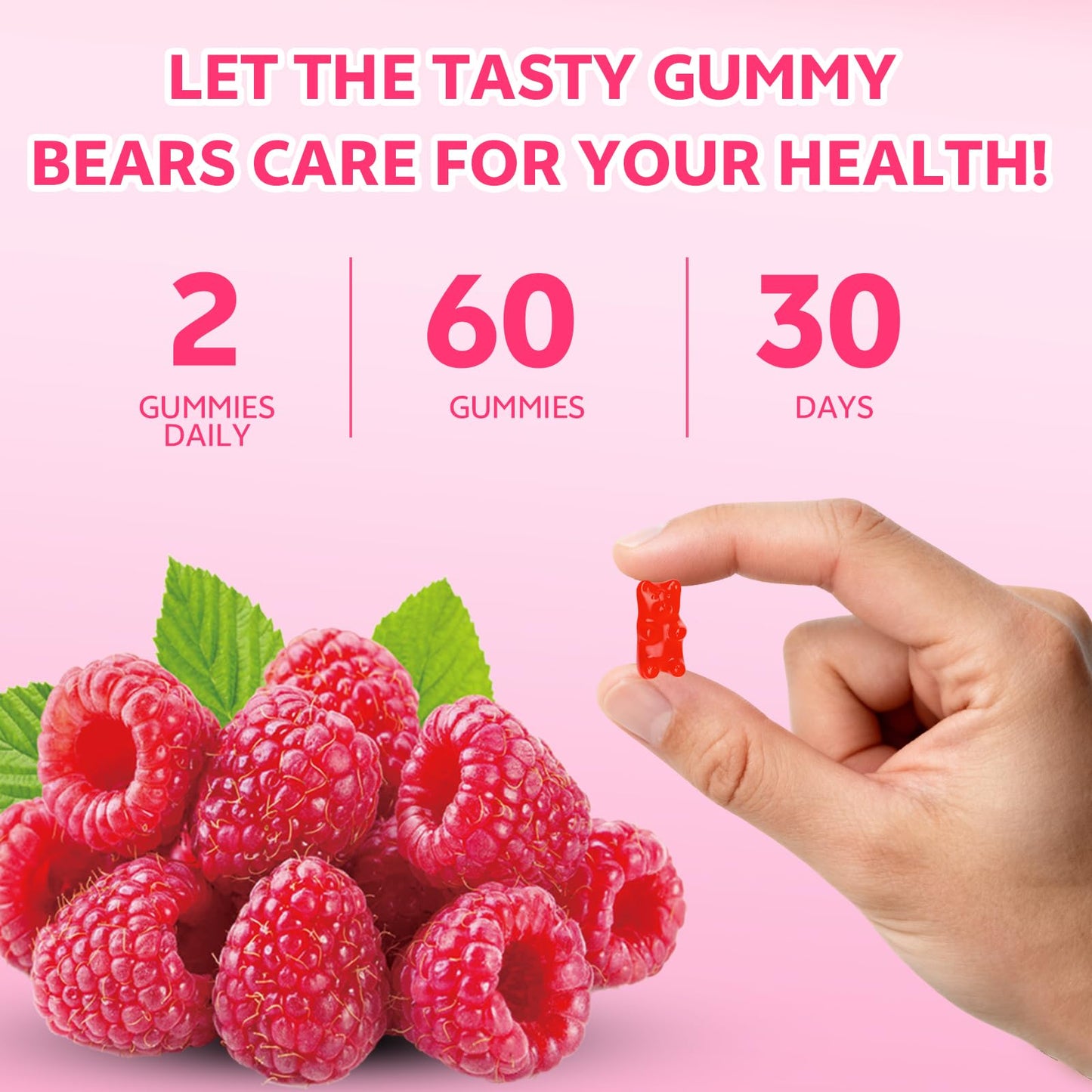 HUUAYAO Calcium Citrate Gummies 1200mg, 60 Count