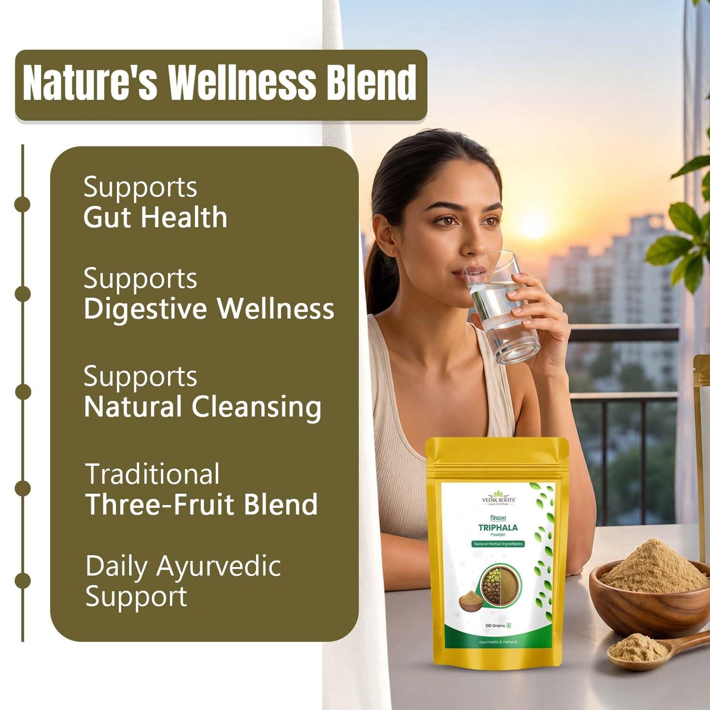 VEDIKROOTS Triphala Powder 3.5274
