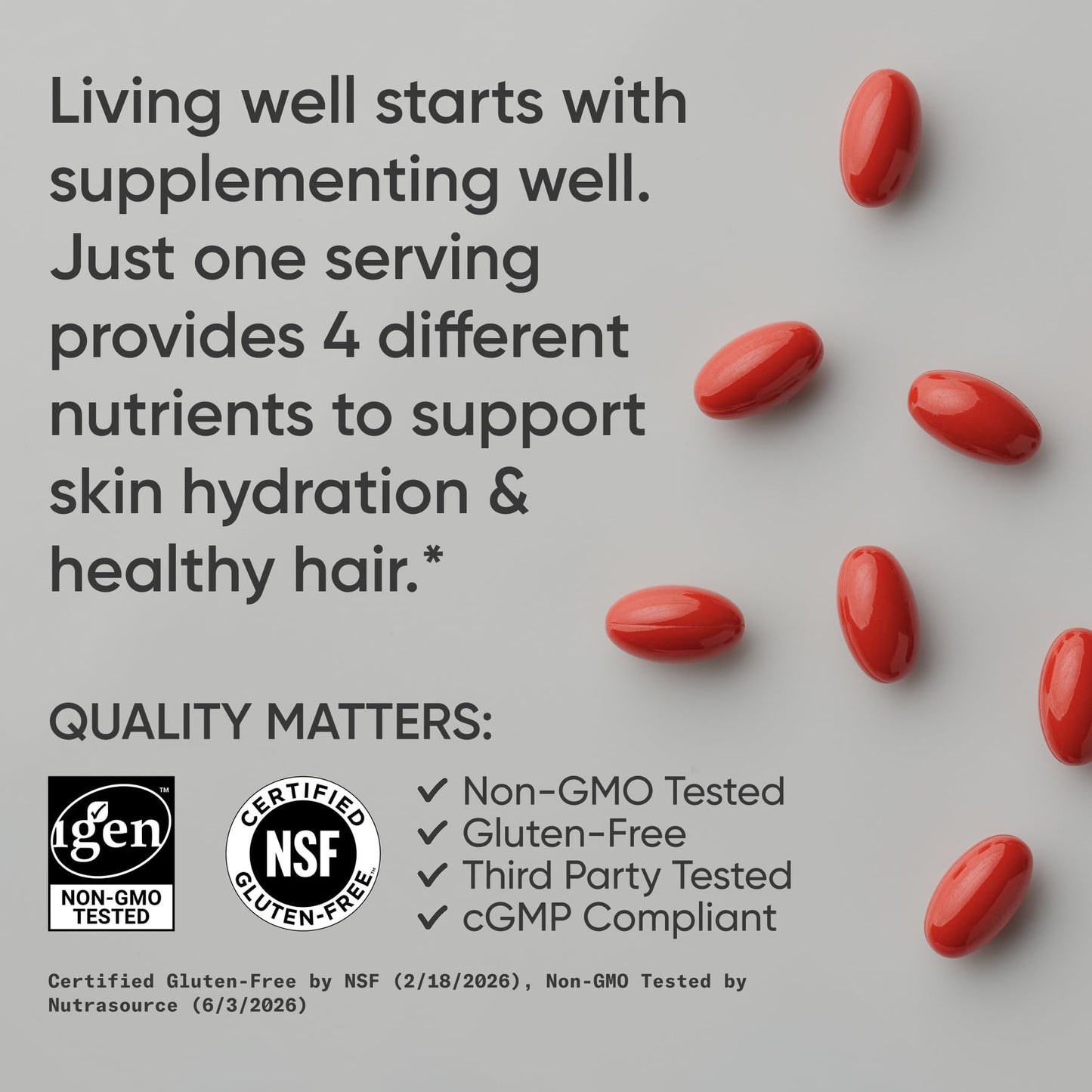 Sports Research Hair, Skin & Nails Complex 60 Softgels
