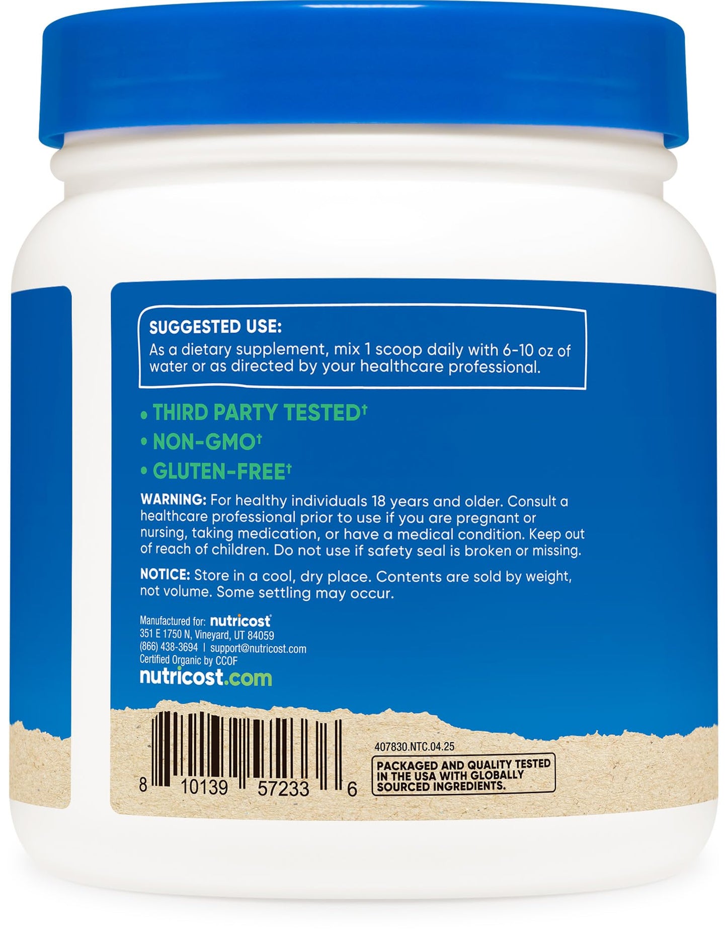 Nutricost Organic Maca Root Powder 48