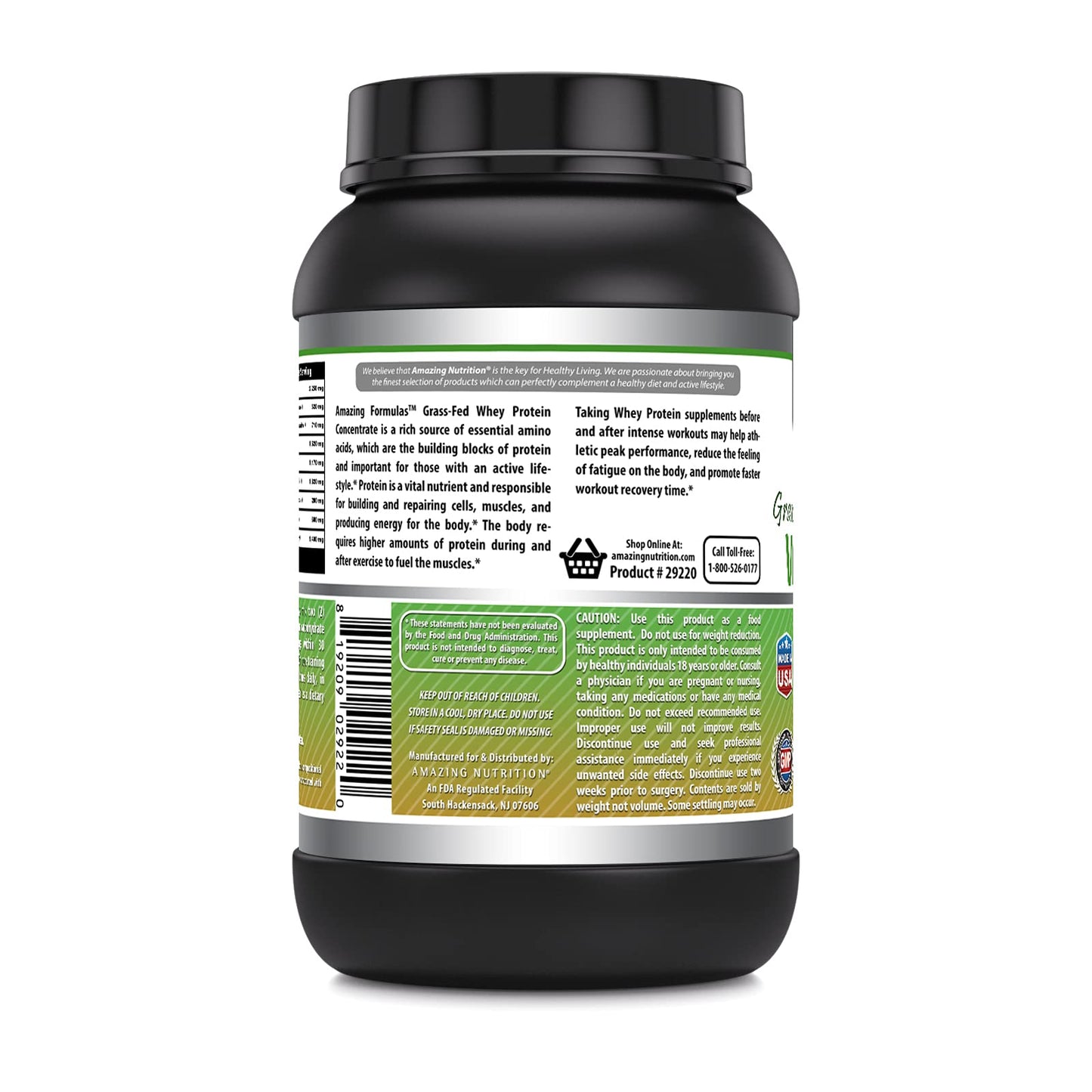Amazing Nutrition Grass-Fed Whey Protein Powder, 32