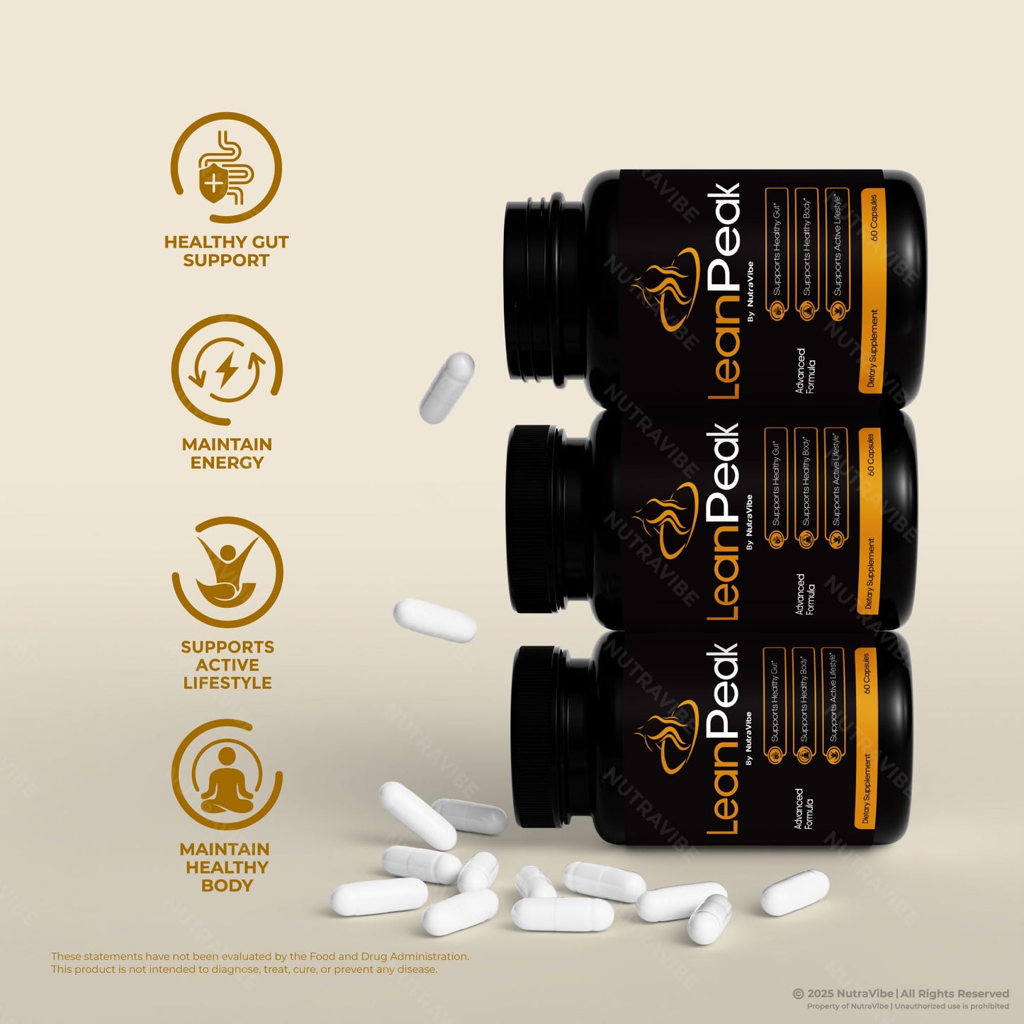 NutraVibe LeanPeak Capsules, 60 Capsules