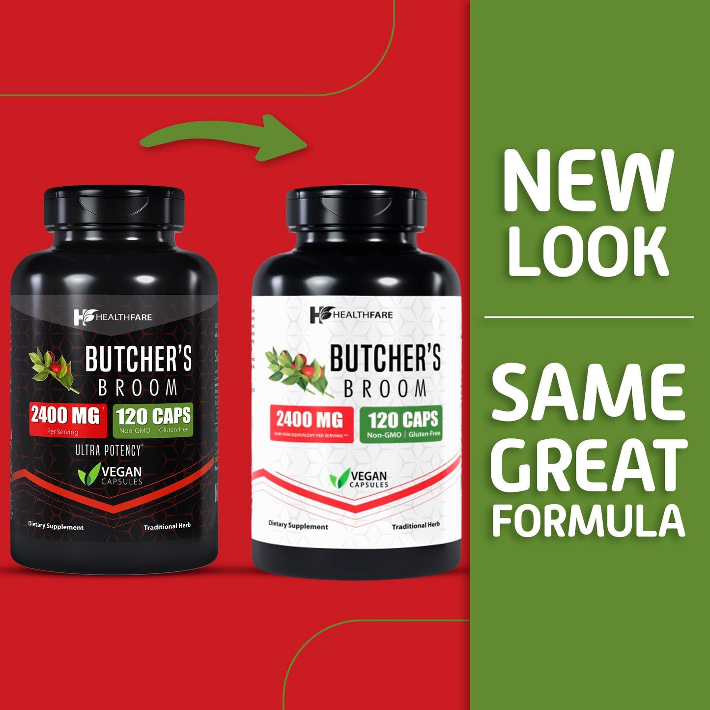 Healthfare Butcher’s Broom Capsules, 240 Veg Capsules