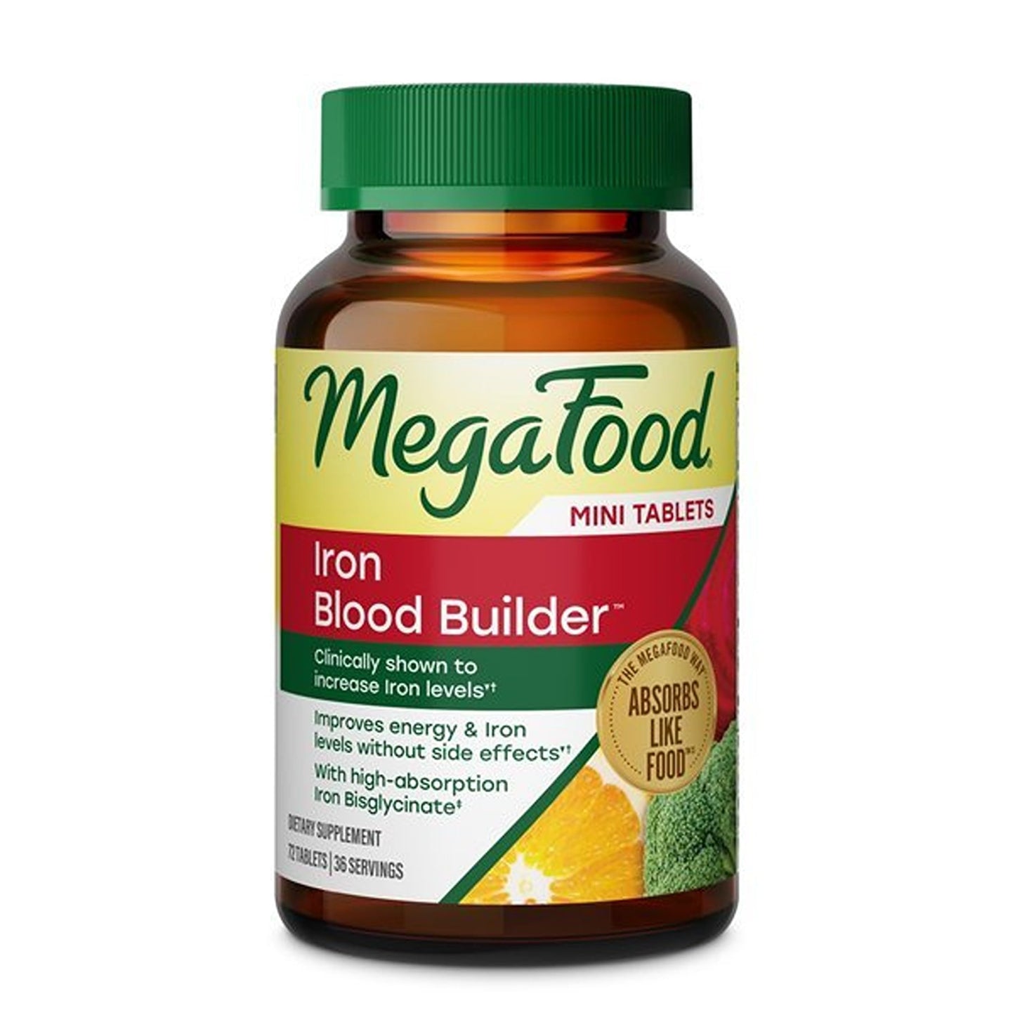 MegaFood Blood Builder Iron Supplement Tablets 72 Count