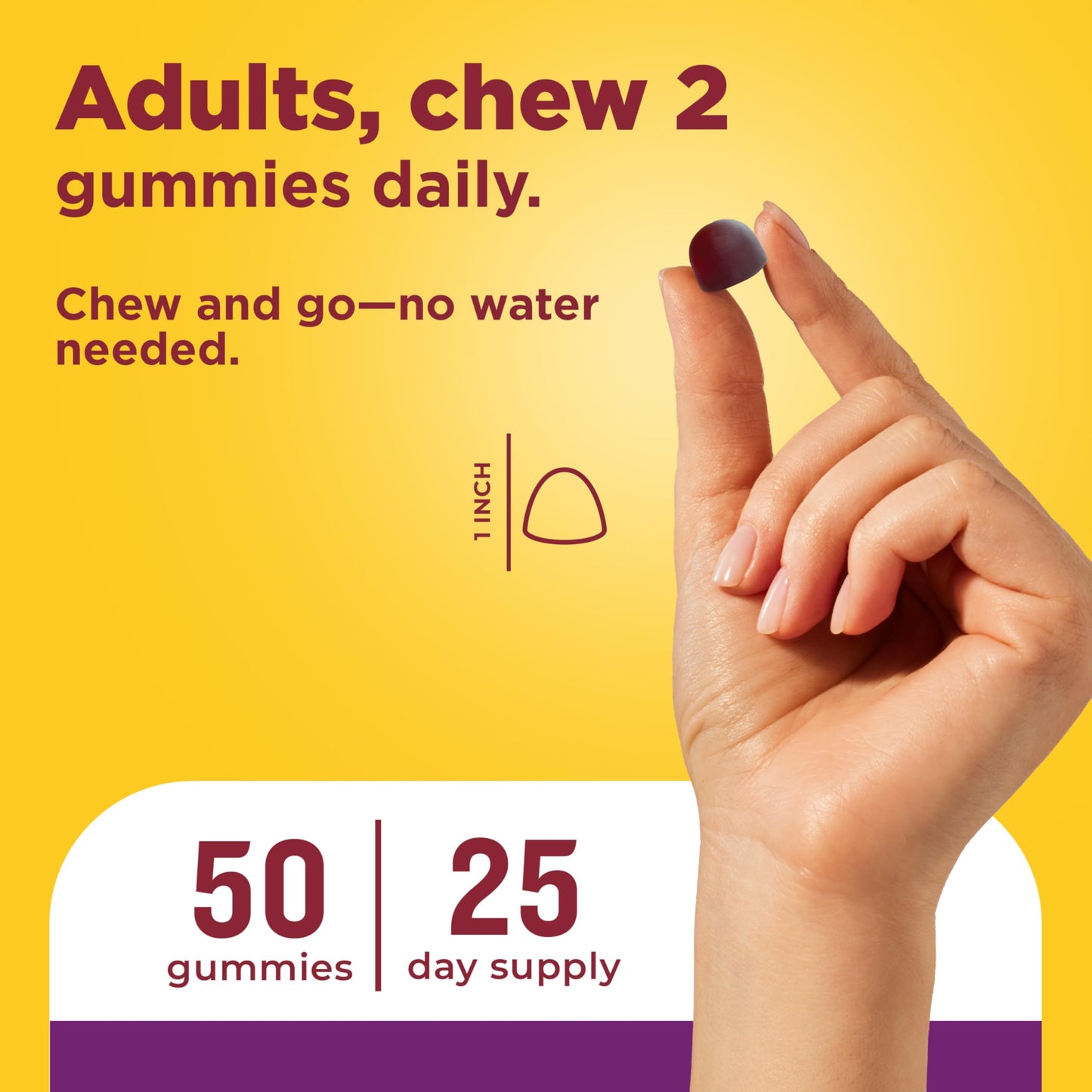 Nature Made Probiotic + Prebiotic Fiber Gummies, 50 Count