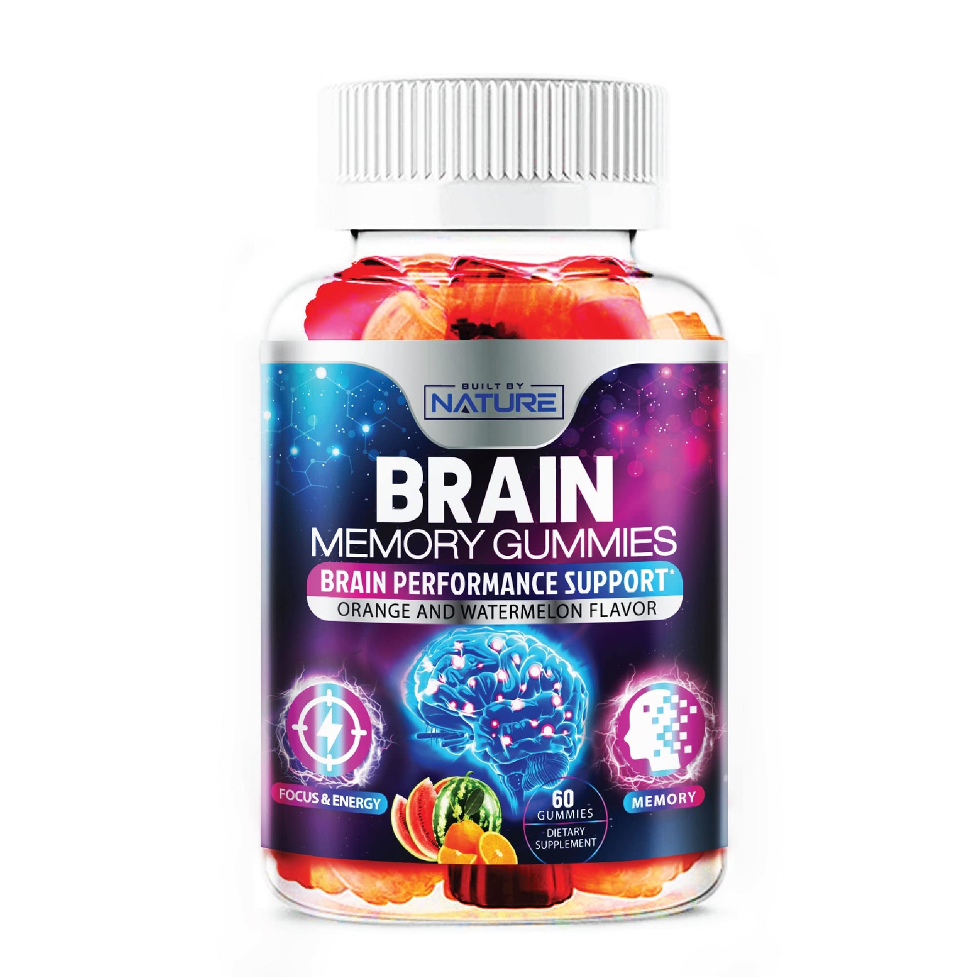 Built by Nature Nootropic Brain Booster Gummies - 60 Gummies