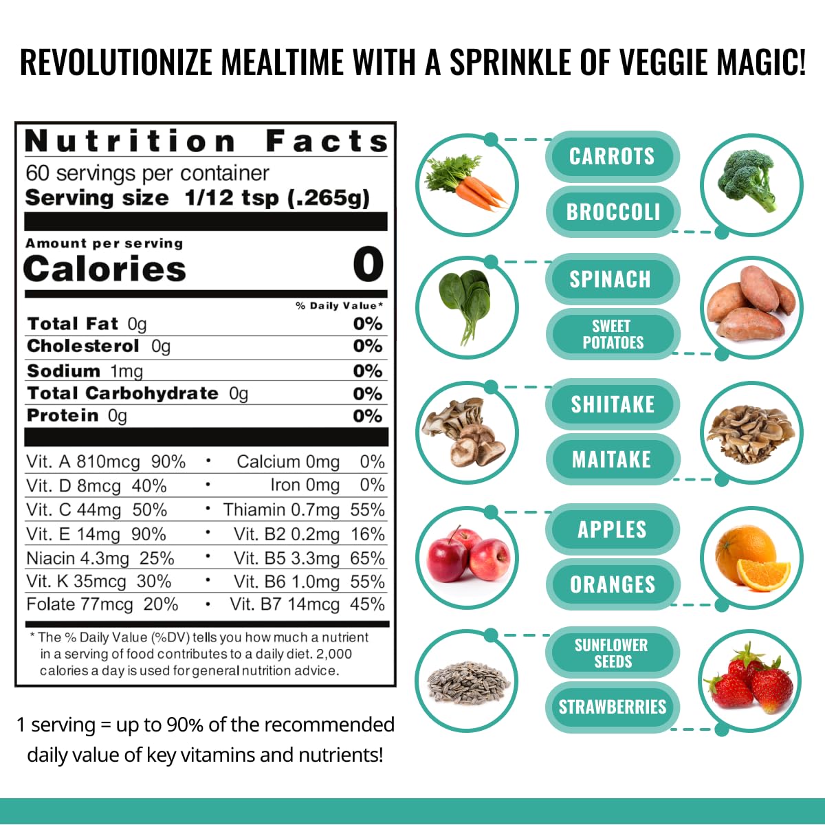 ENOF Organic Fruit and Vegetable Powder, 0.6 oz