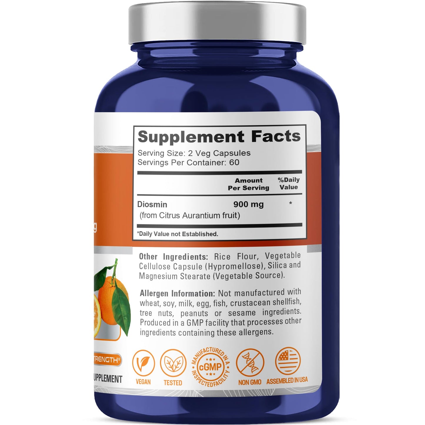 NusaPure Diosmin 900mg Capsule, 120 Count