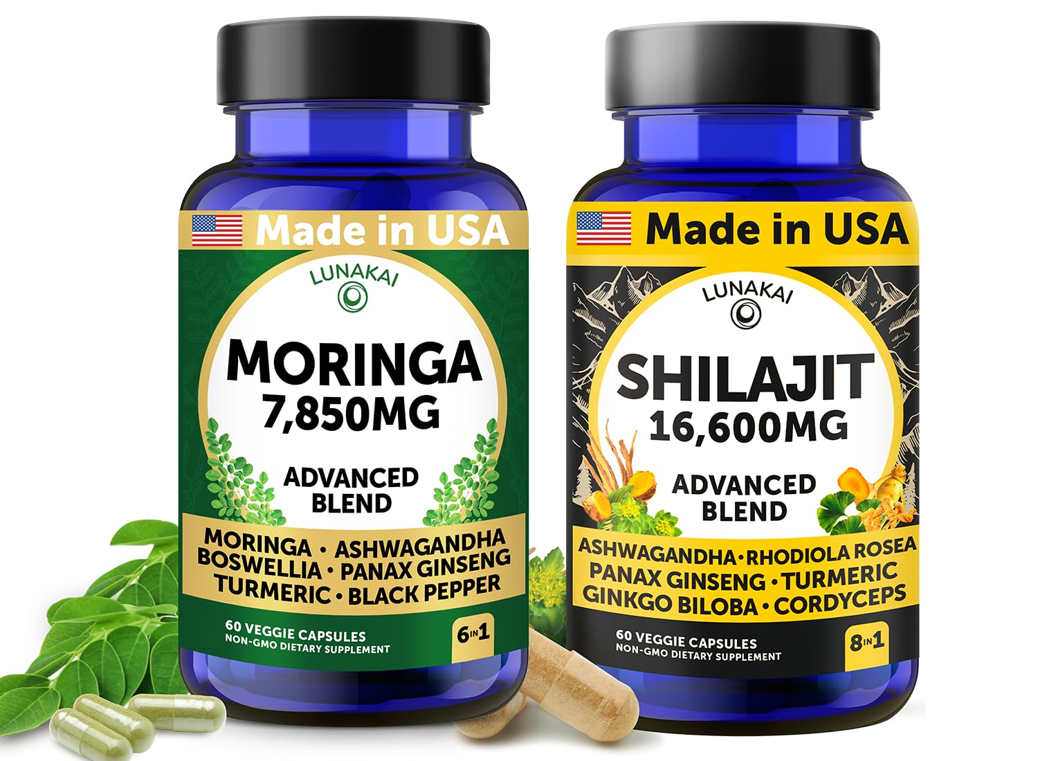 Lunakai Moringa & Shilajit Capsules 120 Capsules