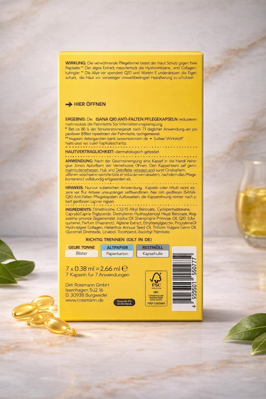 Generic ISANA Q10 Anti-Wrinkle Care Capsules, 21 Capsules