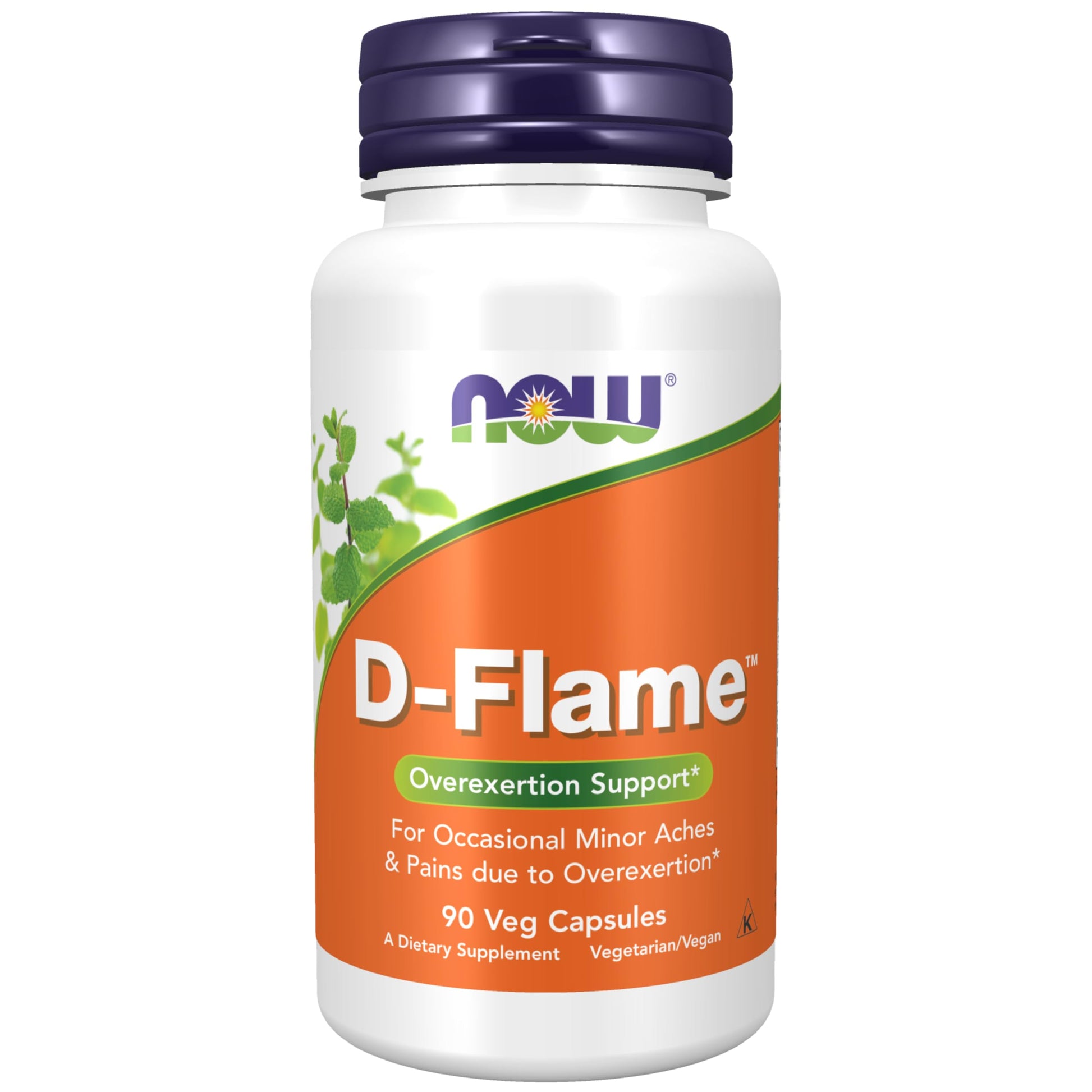 NOW Foods D-Flame with a Blend of Complementary Herbs, Overexertion Support, 90 Veg Capsules