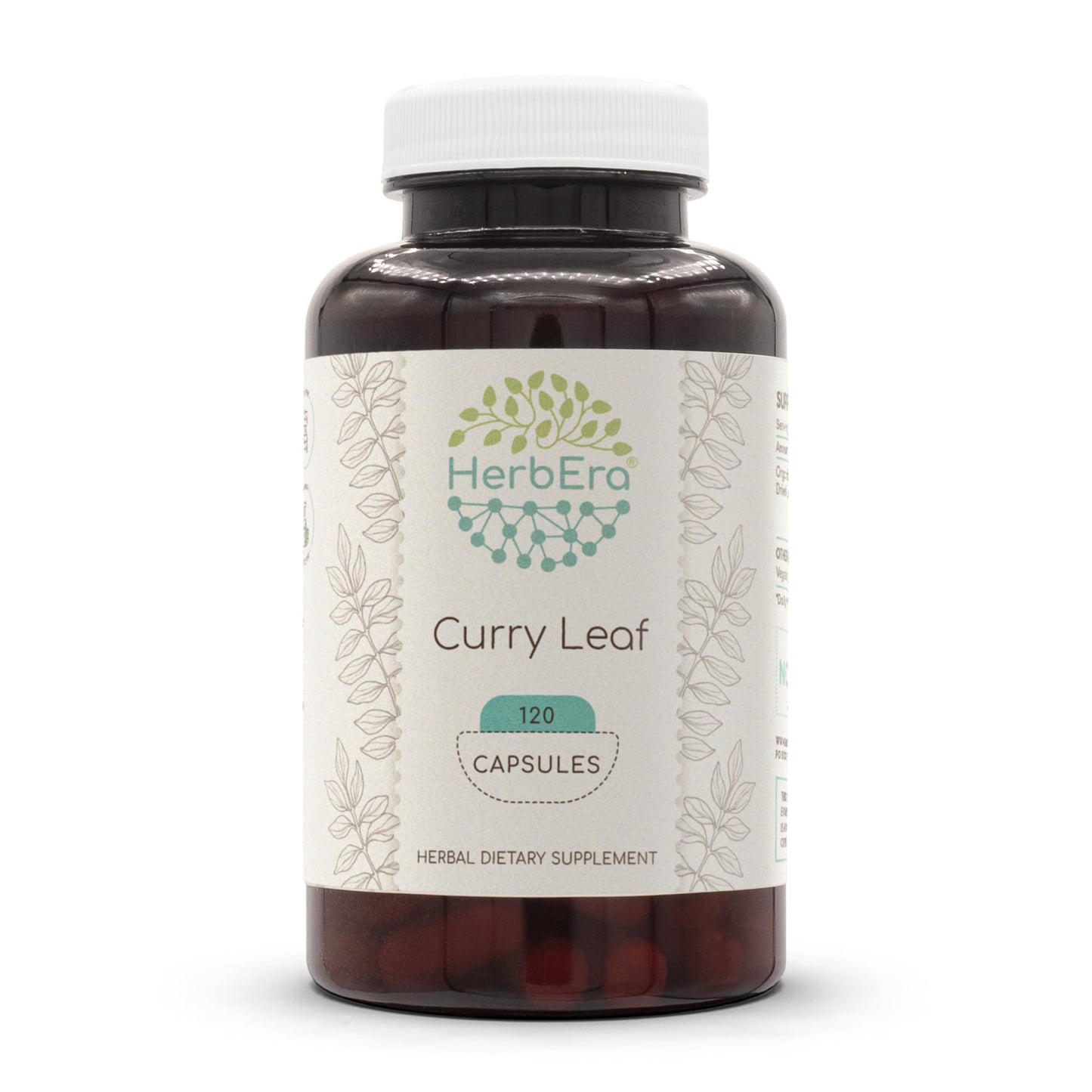 HerbEra Curry Leaf 500 mg Capsules, 120 Count