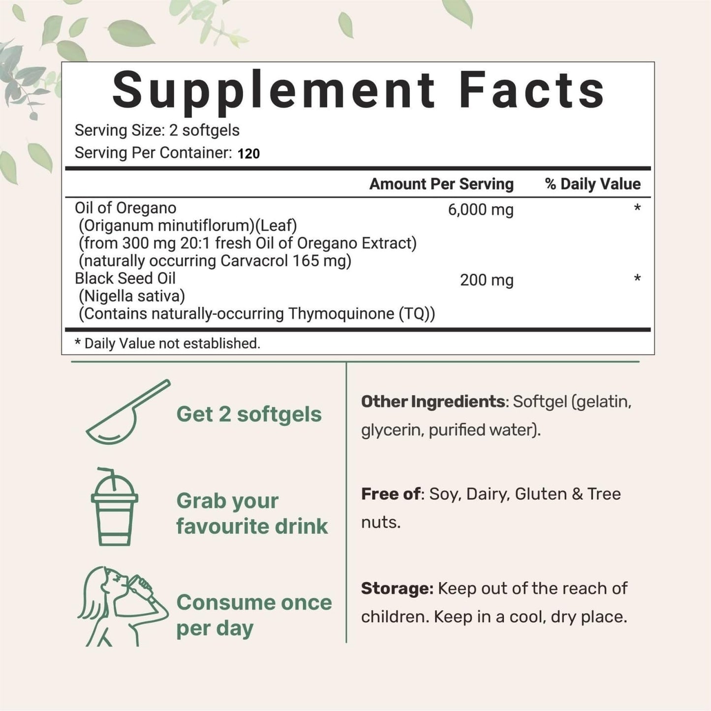 HealthyFinds Oil of Oregano Softgels 120 Count