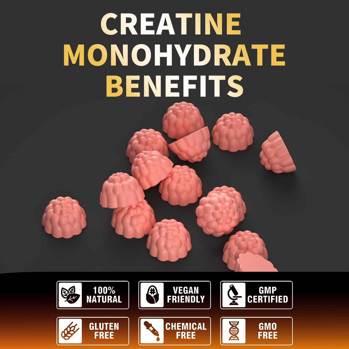 Nutravita Creatine Monohydrate Gummies 120 Count