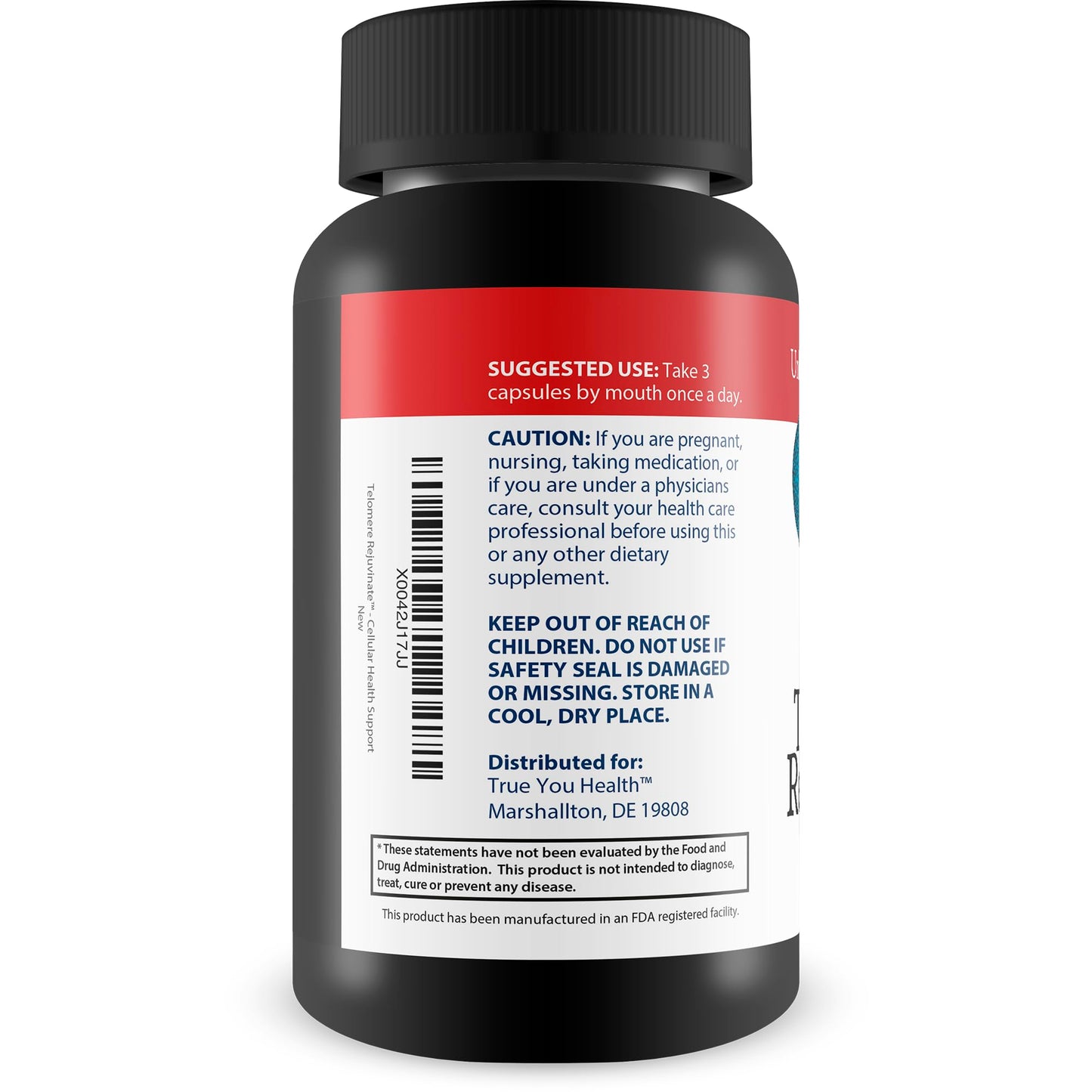 True You Health Telomere Rejuvinate Capsules 90 Count