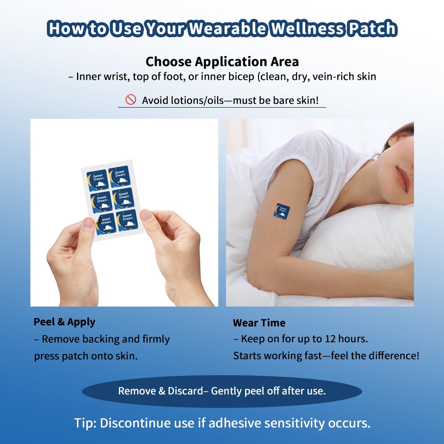 Kaeruw Sleep Patches for Adults with Magnesium and Sour Cherry Extract 120 Caplets