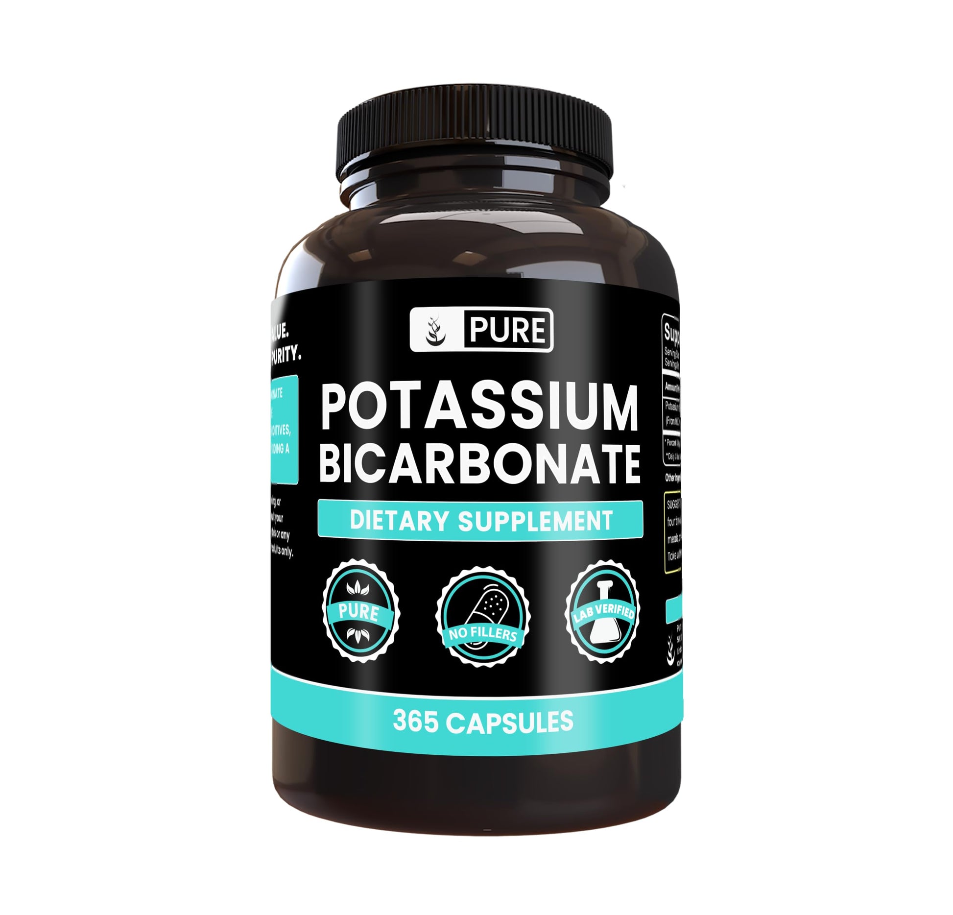 Pure Original Ingredients Potassium Bicarbonate 365 Capsules