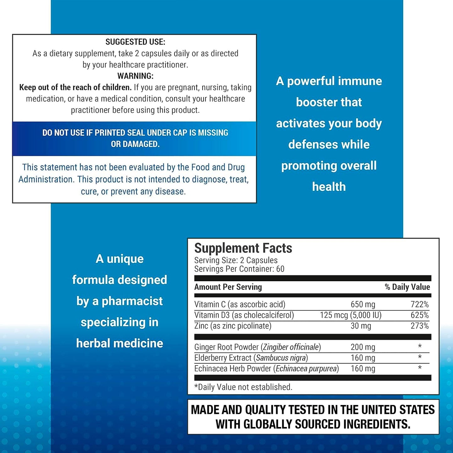 P Puregen Labs 6 in 1 Immune Support Capsules, 120 Count