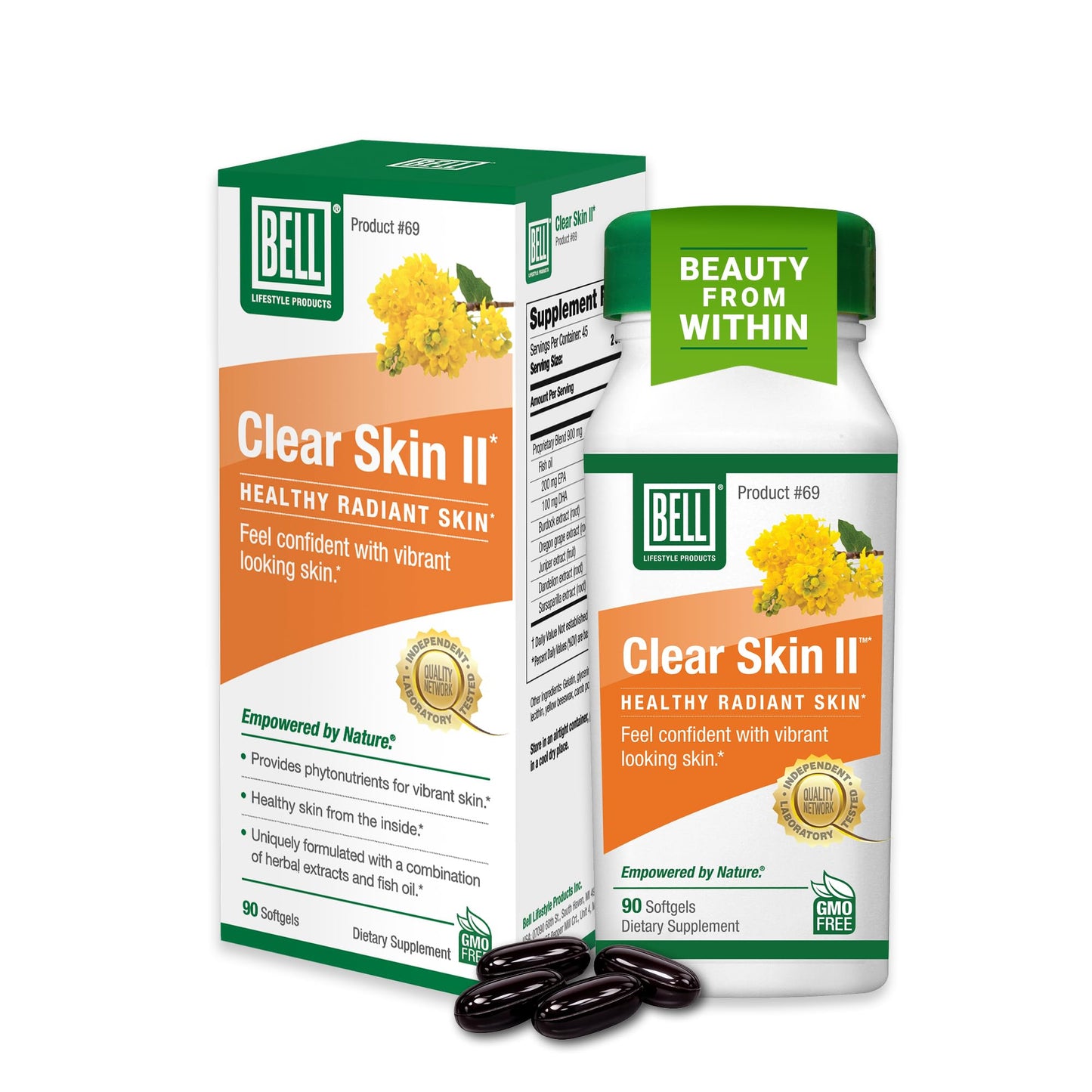 Bell Clear Skin Multivitamin Softgels, 90 Count
