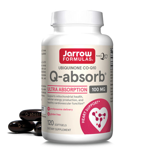 Jarrow Formulas Q-absorb Ubiquinone Co-Q10 100 mg Softgel, 120 Softgels