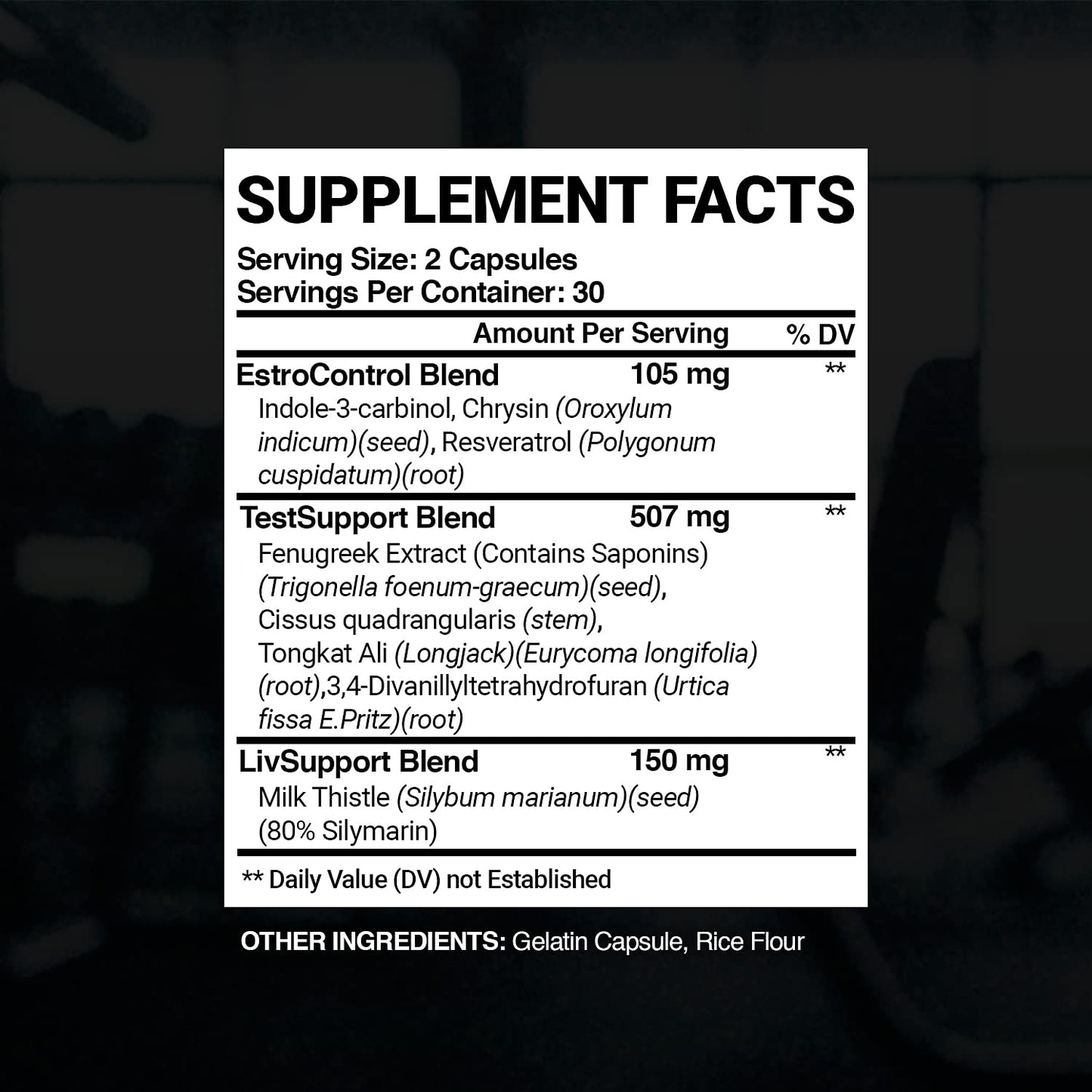 Nutra Simple PCT Supplement for Men 60 Capsules