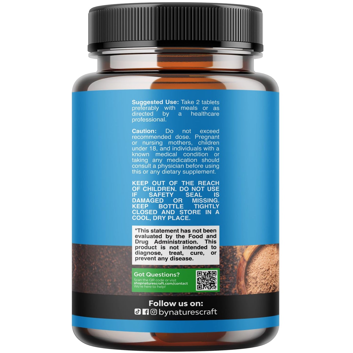 Natures Craft Organic Ceylon Cinnamon Extract Tablets 1000mg, 60 Tablets