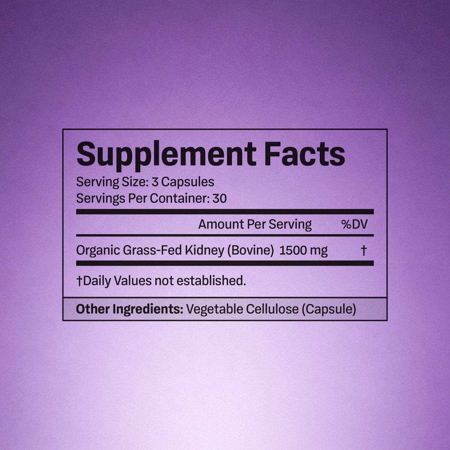 Tribal Remedy Pure Australian Beef Kidney Supplement Capsules, 90 Count