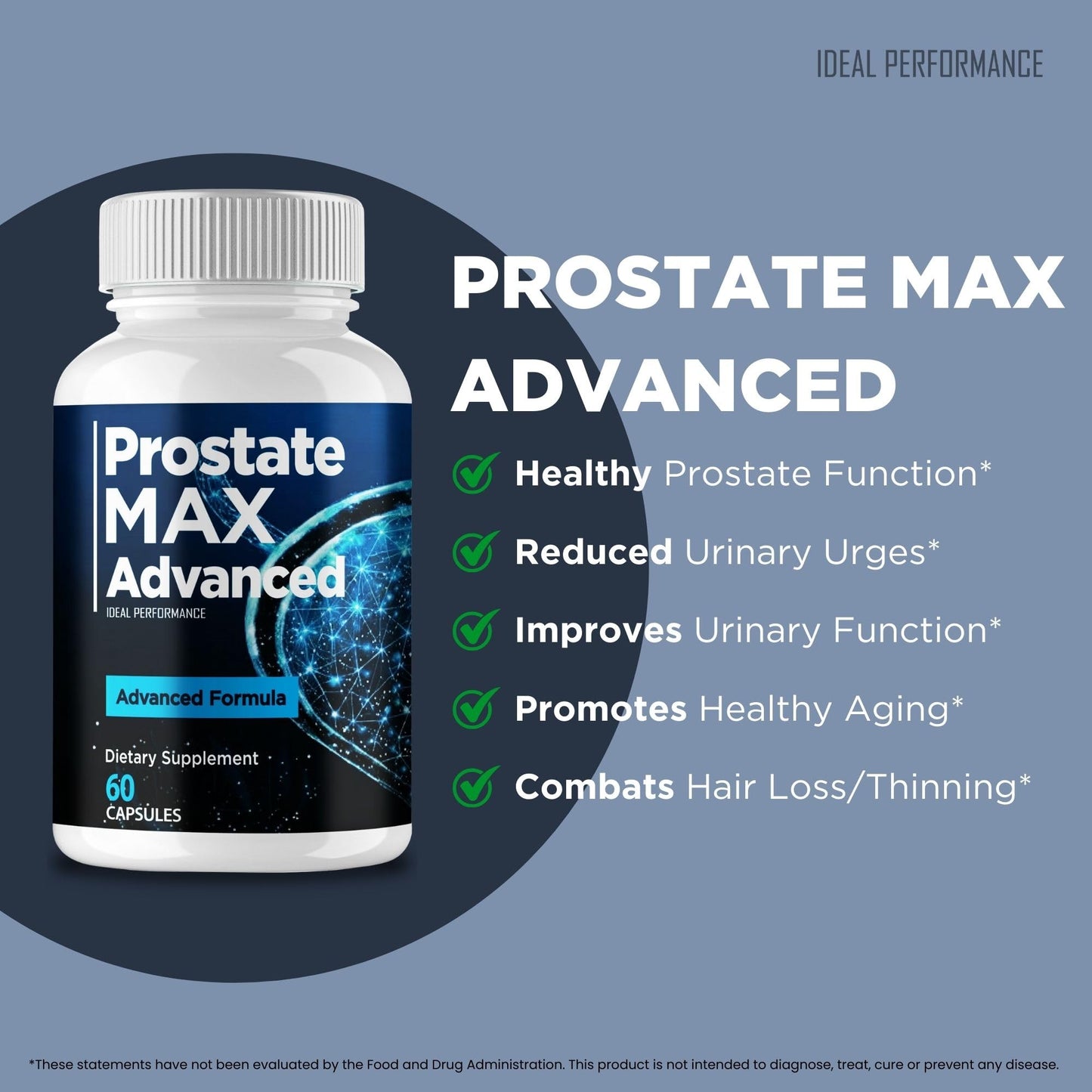 IDEAL PERFORMANCE Prostate Max Advanced Capsules for Men Gummy 180