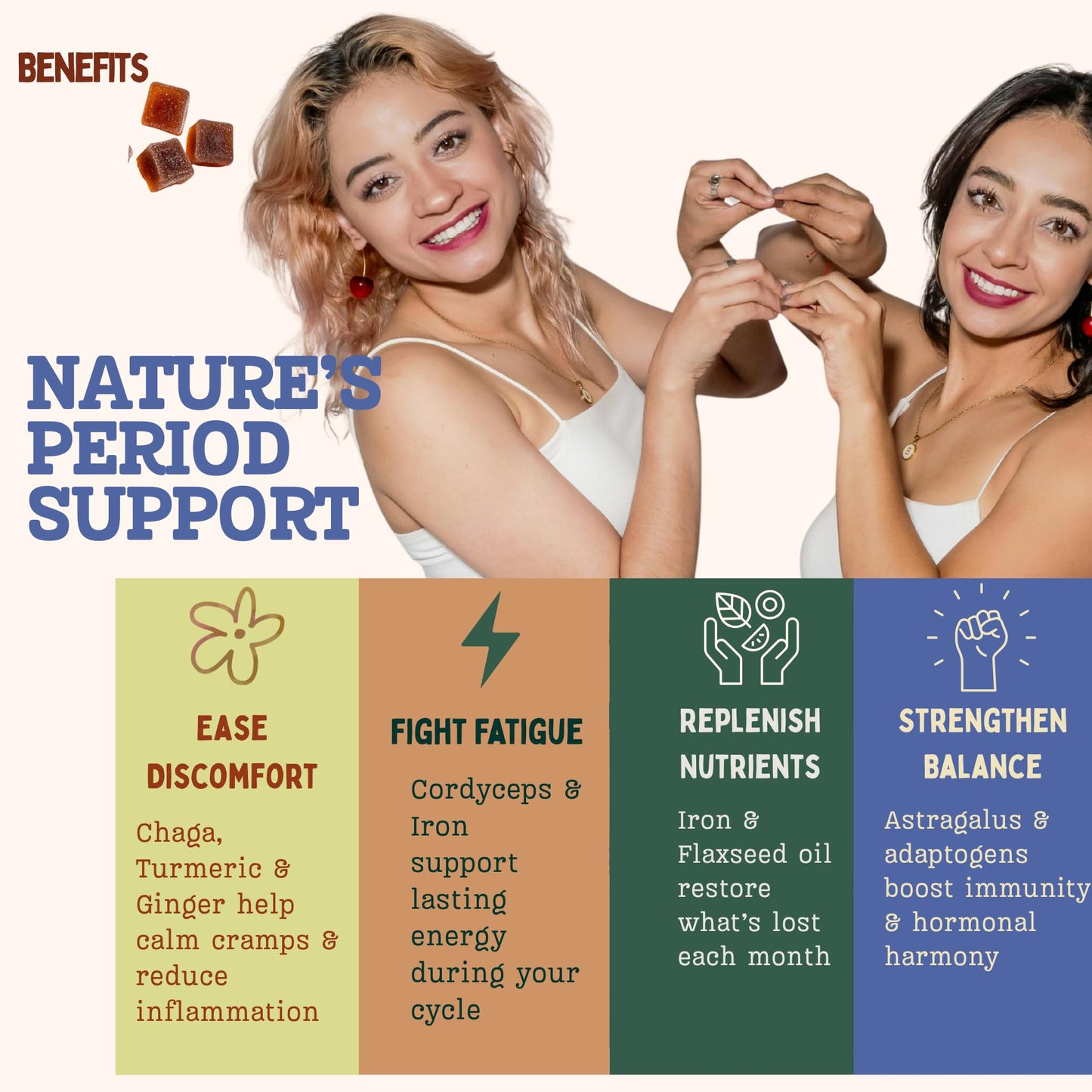 Baker's Botanics Menstrual Mushroom Gummies 3 Pack