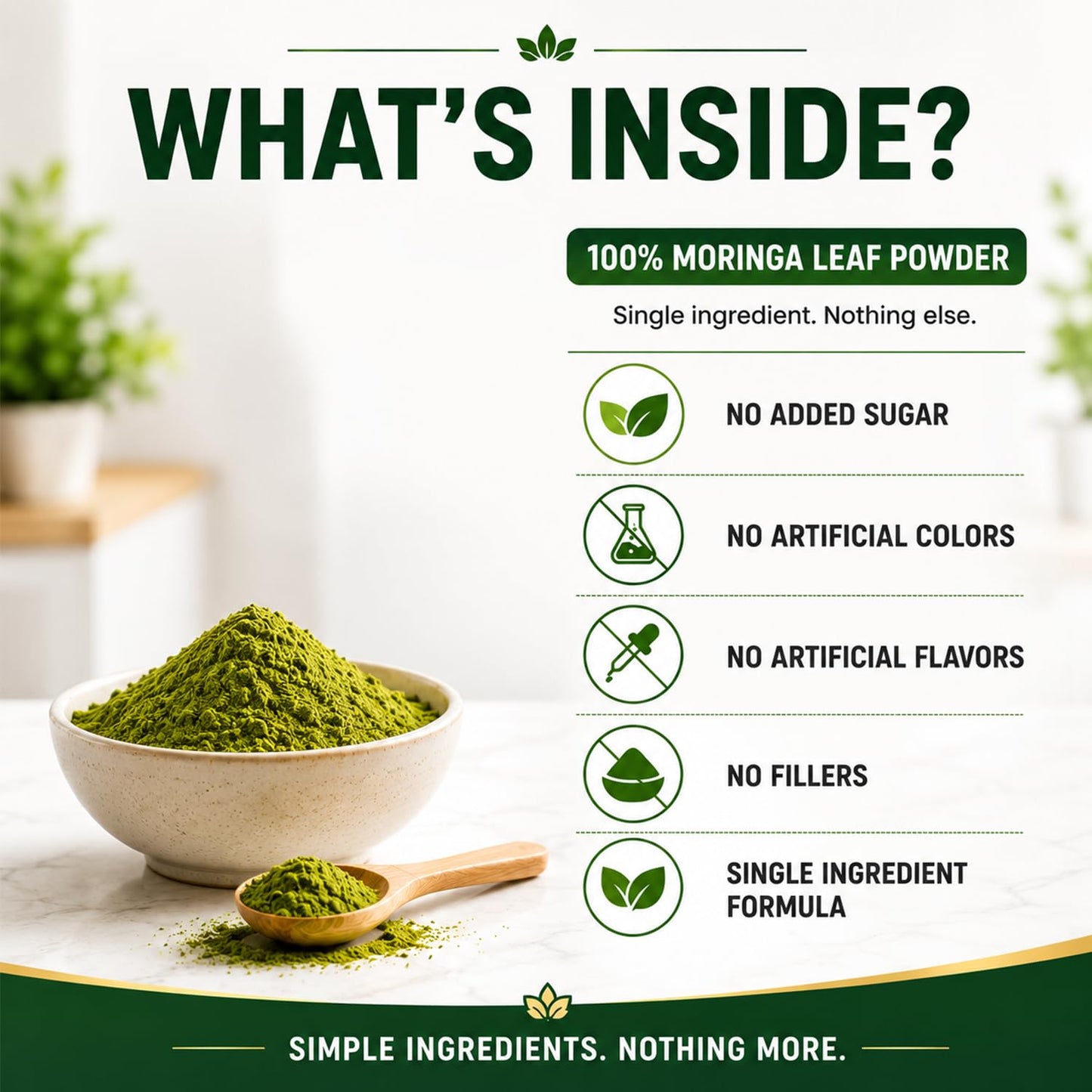 VEDIKROOTS Moringa Leaf Powder 3.53 oz