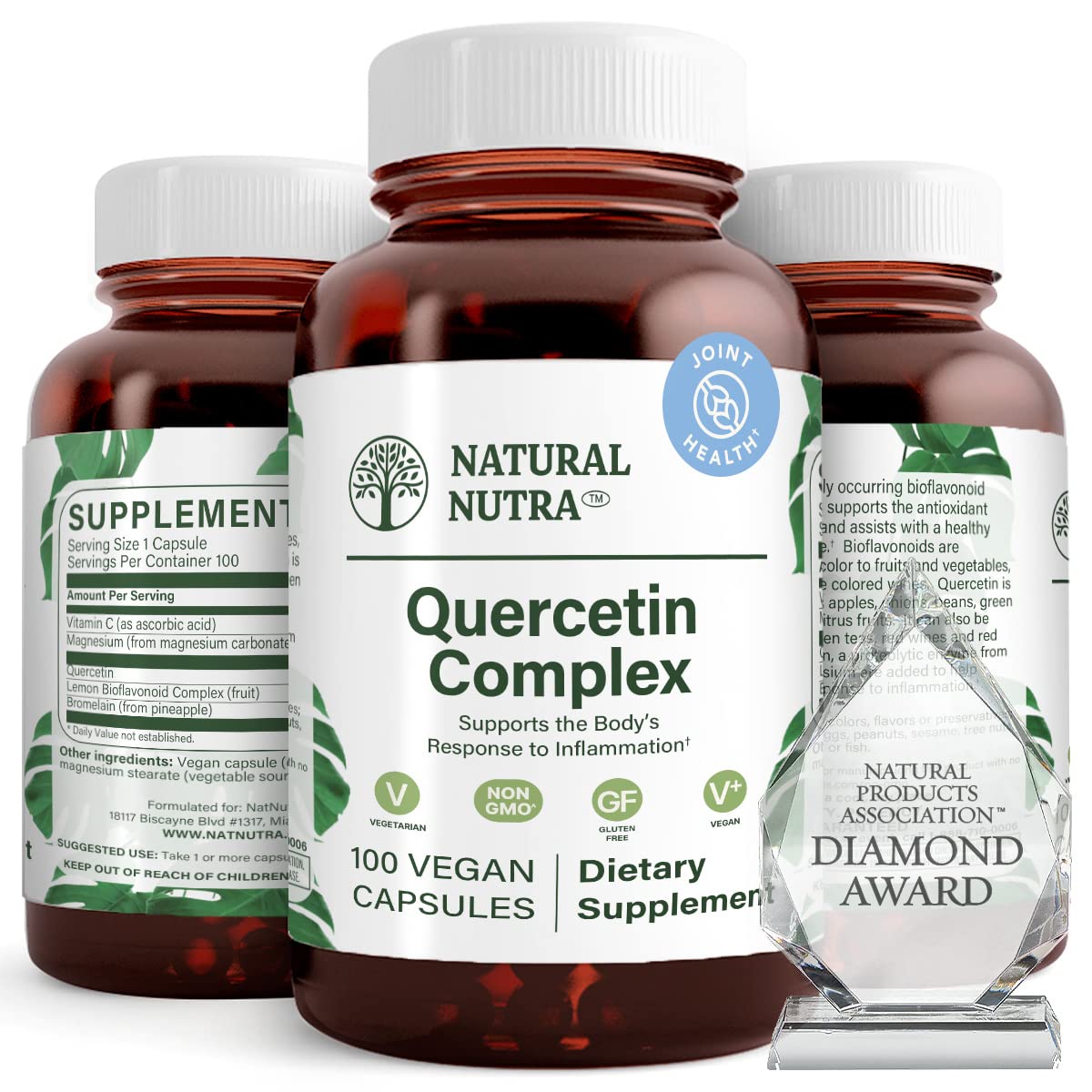 Natural Nutra Quercetin Complex Bromelain & Vitamin C Citrus Capsule 100