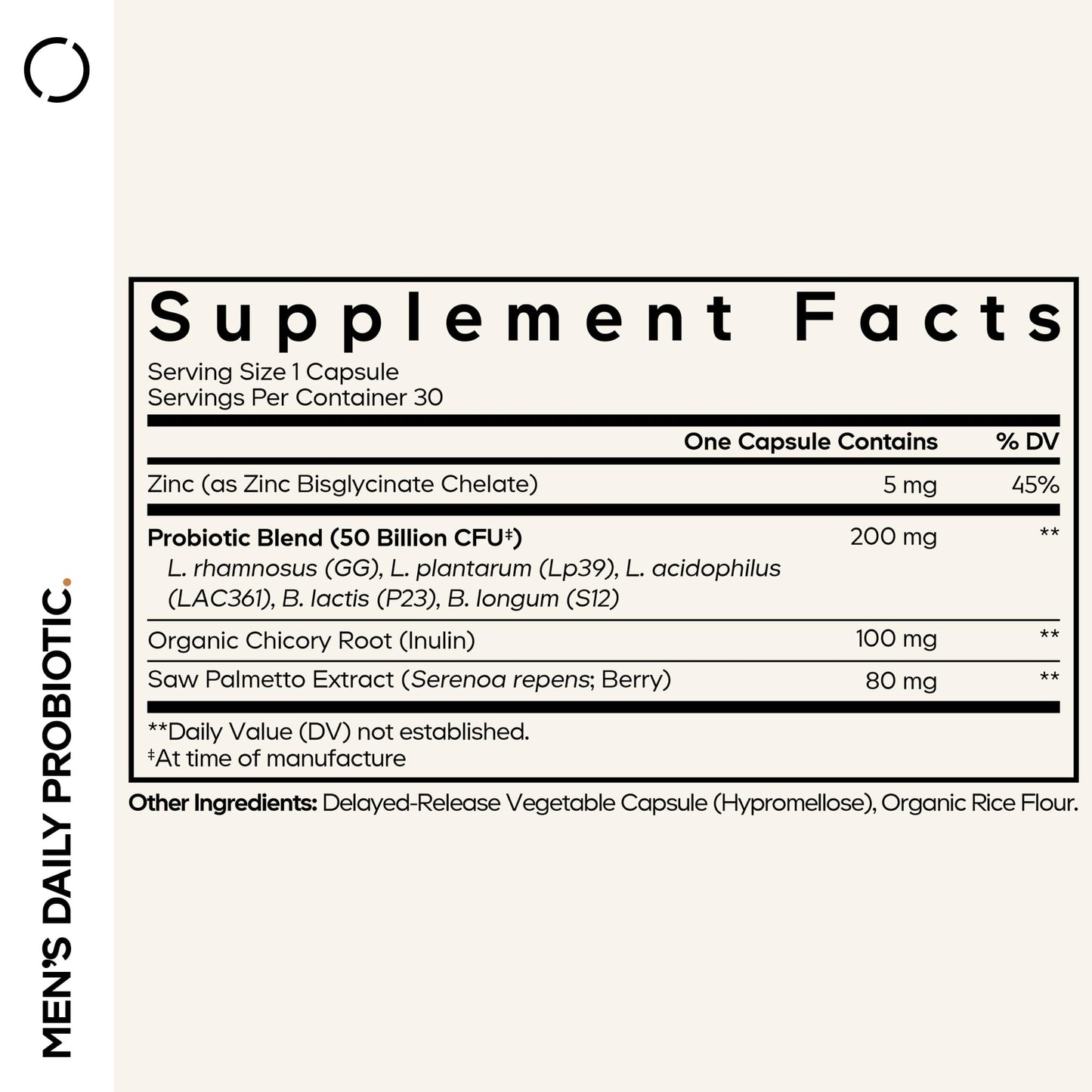 Codeage Men's Probiotic Capsule 30 Capsules