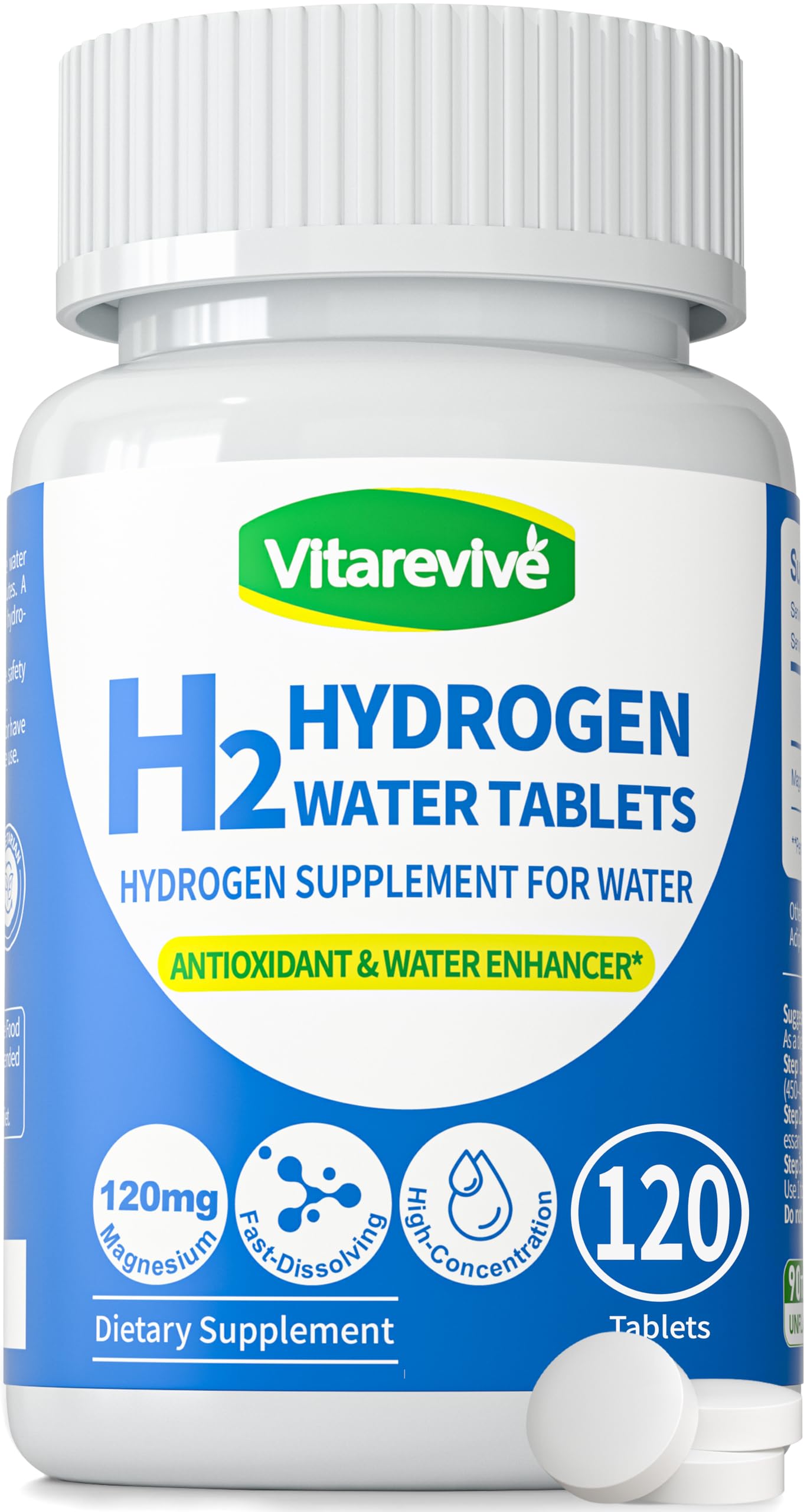 Vitarevive Hydrogen Water Tablets 120 Count