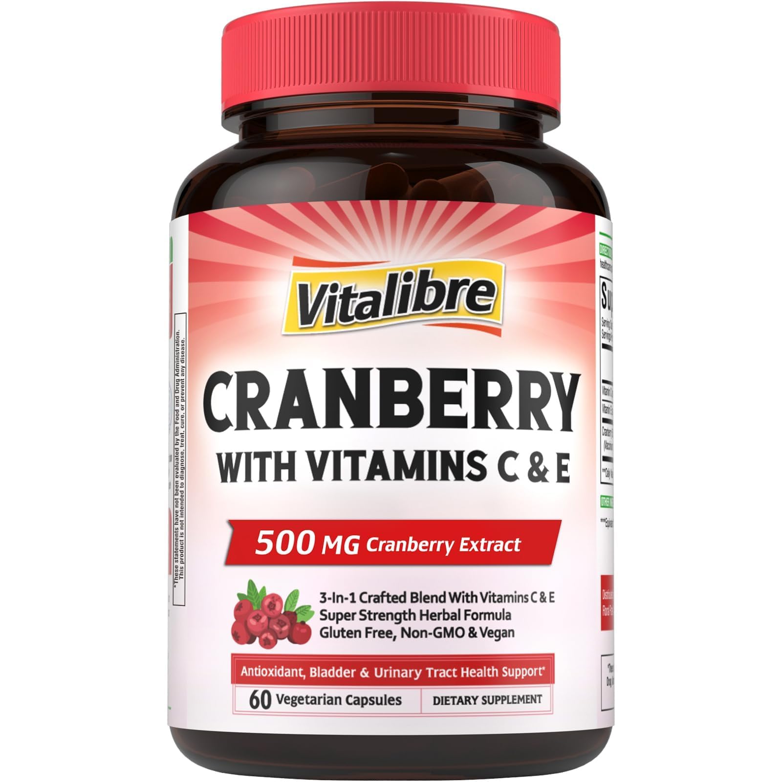Vitalibre Cranberry Capsules, 60 Capsules