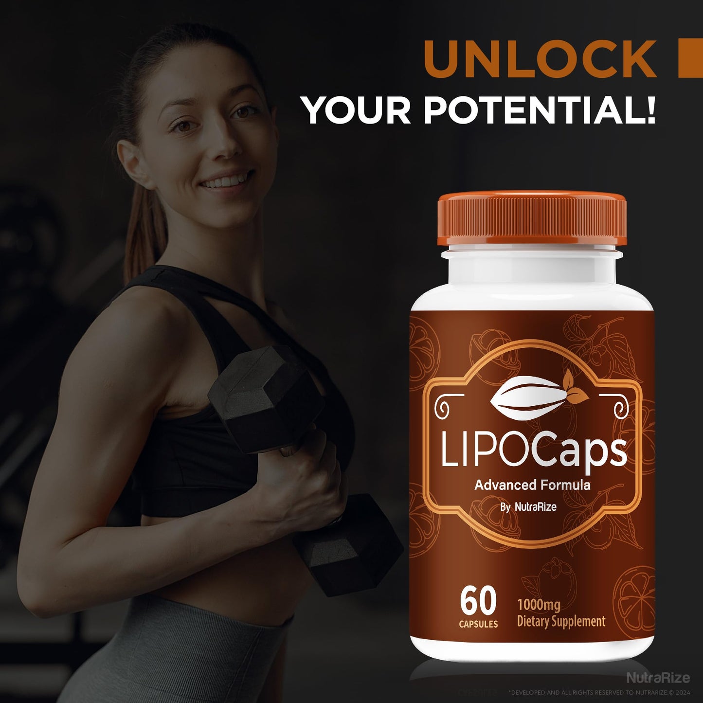 NutraRize Lipocaps Weight Loss Capsules, 120 Count