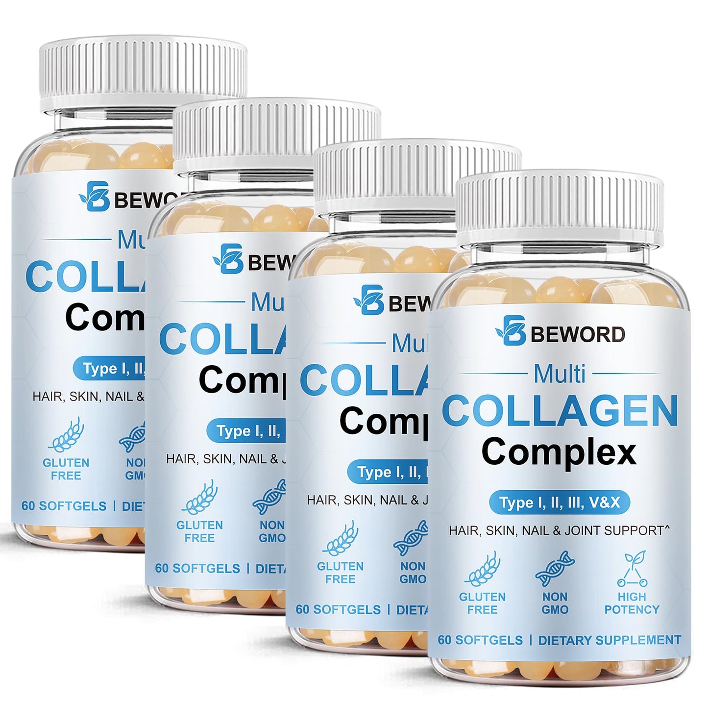 BEWORD Multi Collagen Softgels 240 Capsules