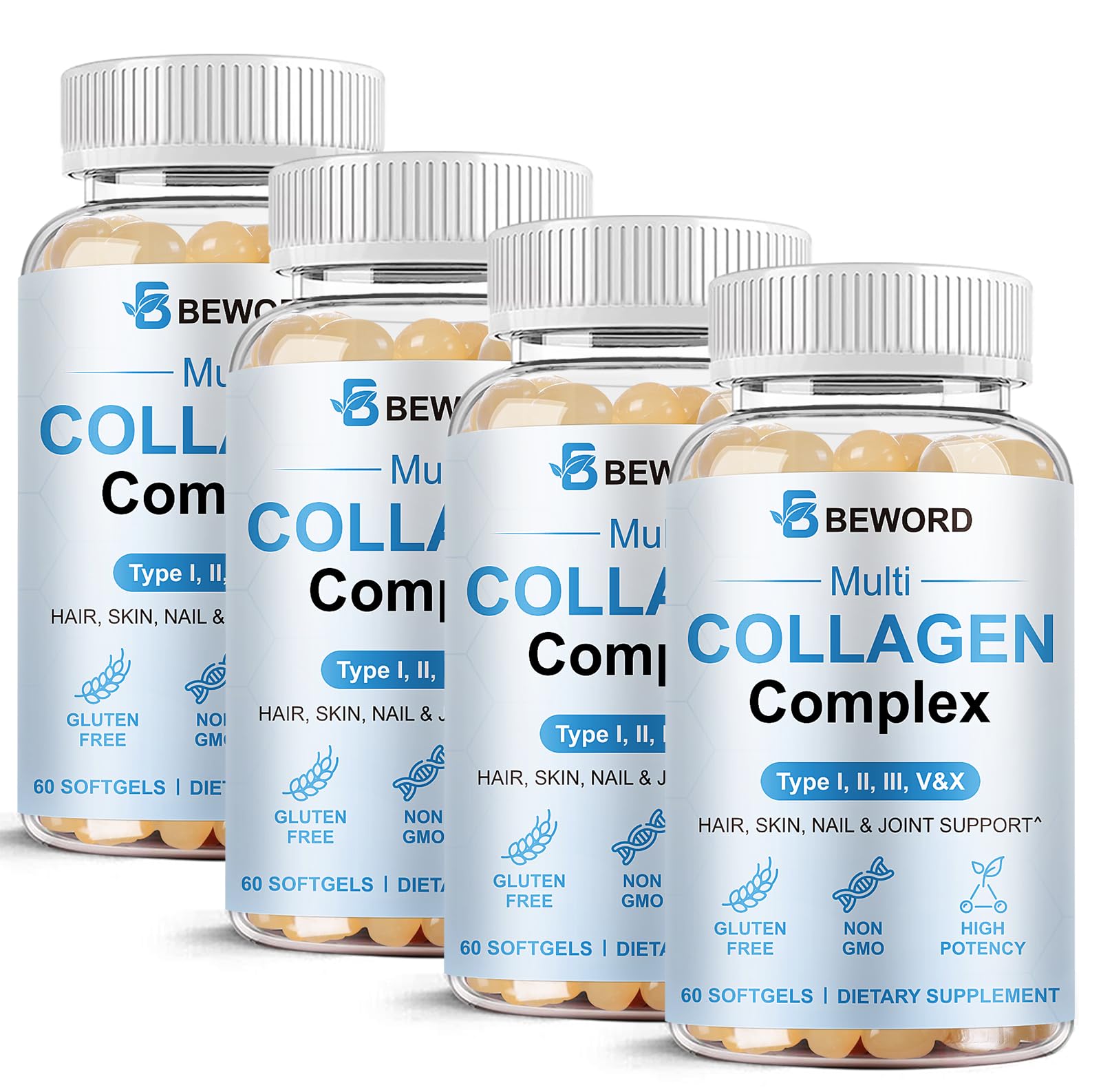 BEWORD Multi Collagen Softgels 240 Capsules