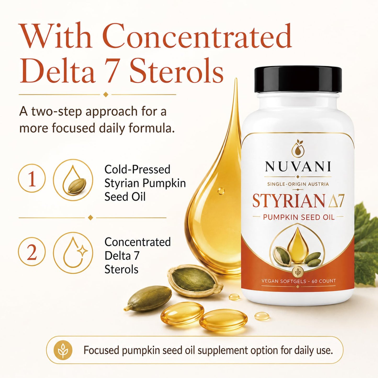Talina Nuvani Pumpkin Seed Oil Softgels 60
