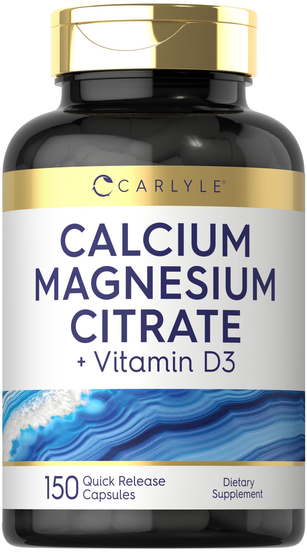 Carlyle Calcium Magnesium Citrate with Vitamin D3 Capsule, 150 Capsules