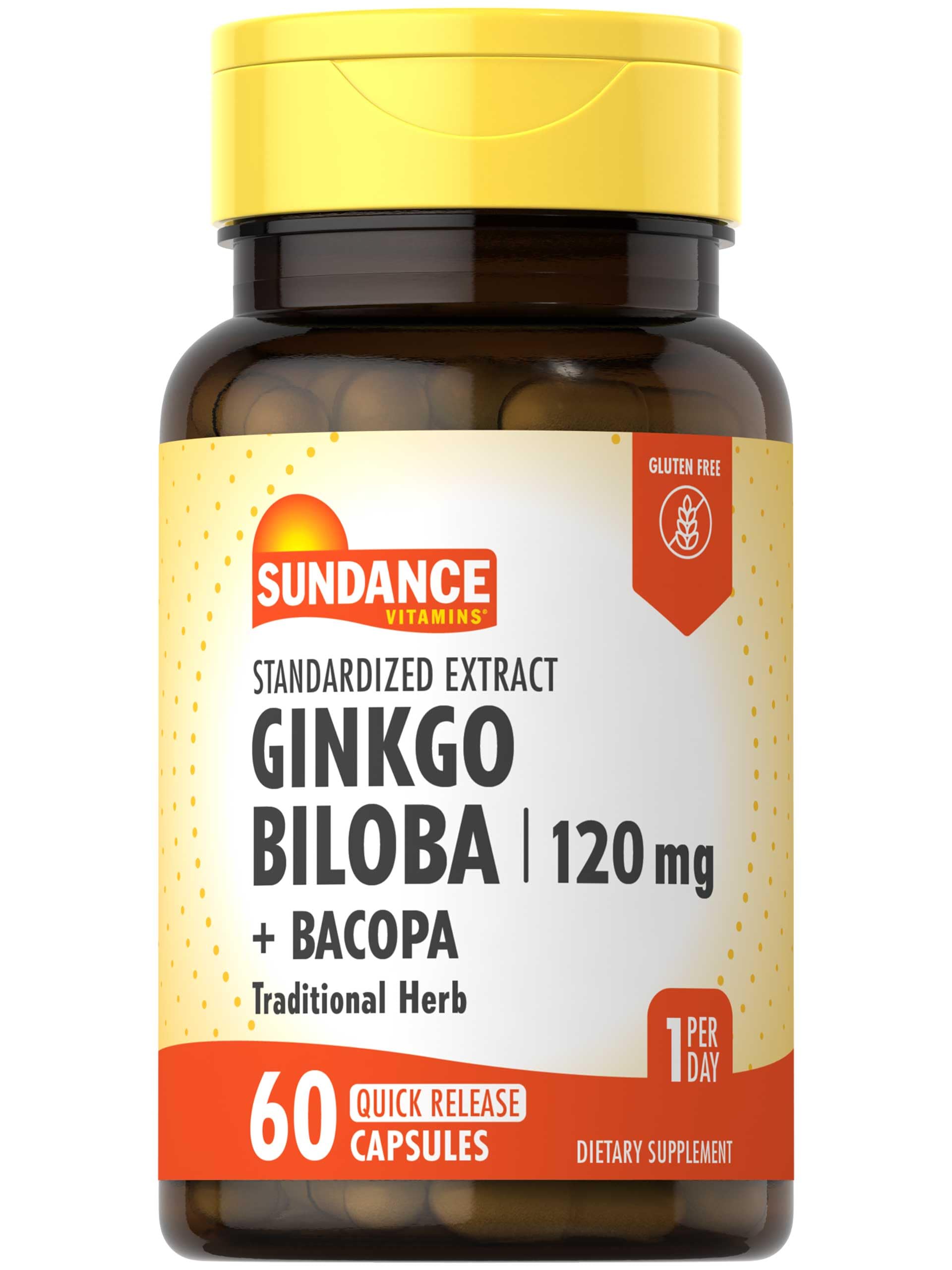 Sundance Ginkgo Biloba Capsules 60 Count