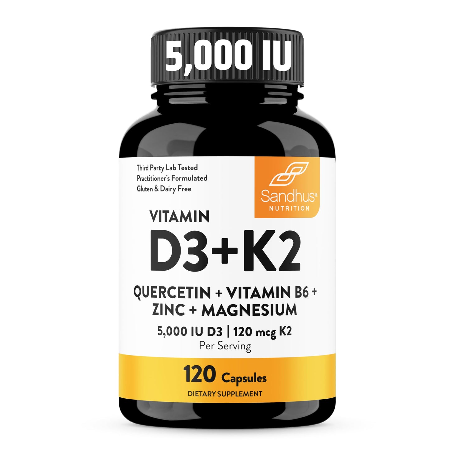 Sandhu's Zinc Quercetin Bundle with Magnesium Glycinate & Vitamin D3 K2 5000 IU Capsules, 360 Capsules