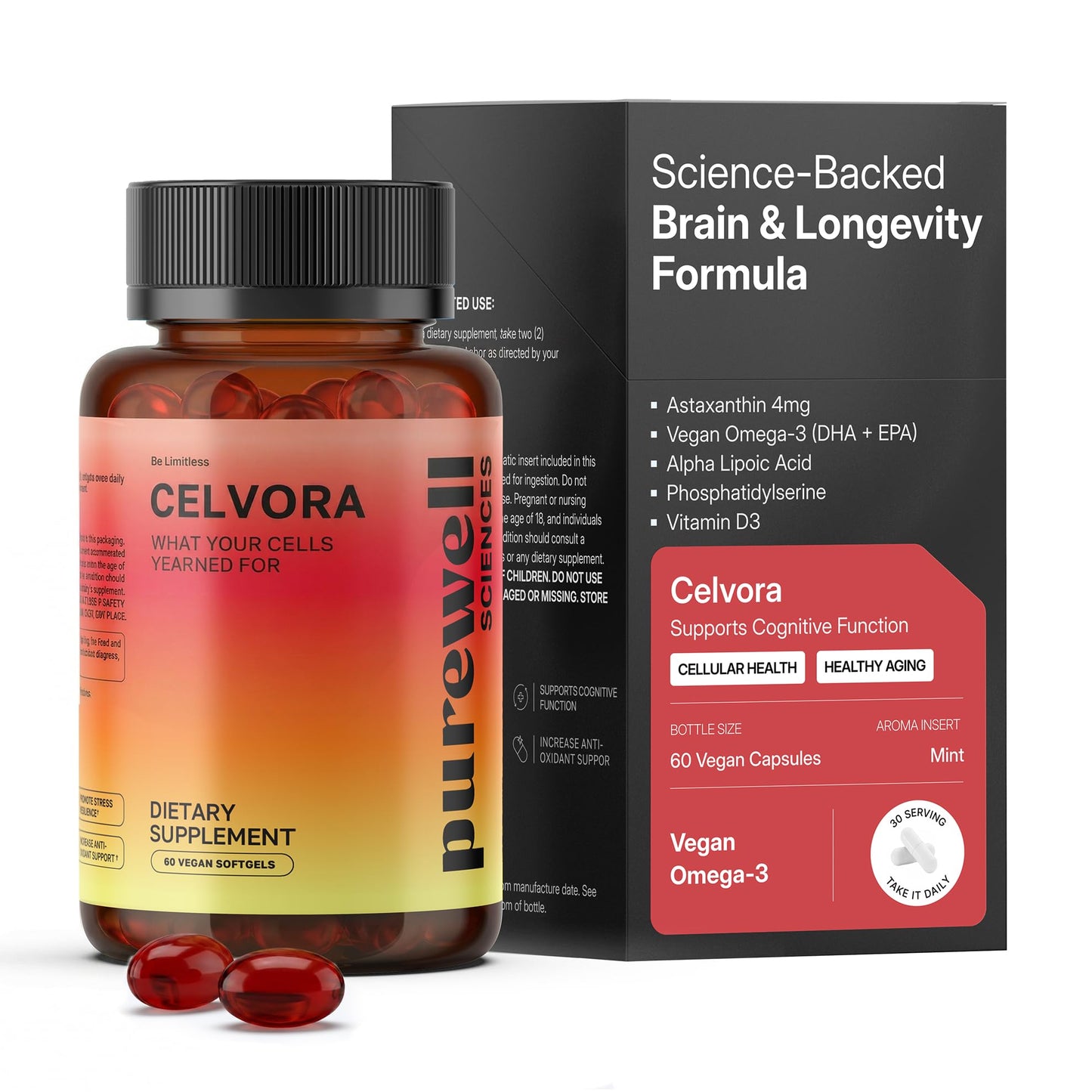 PUREWELL SCIENCES Celvora Softgels, 60 Count