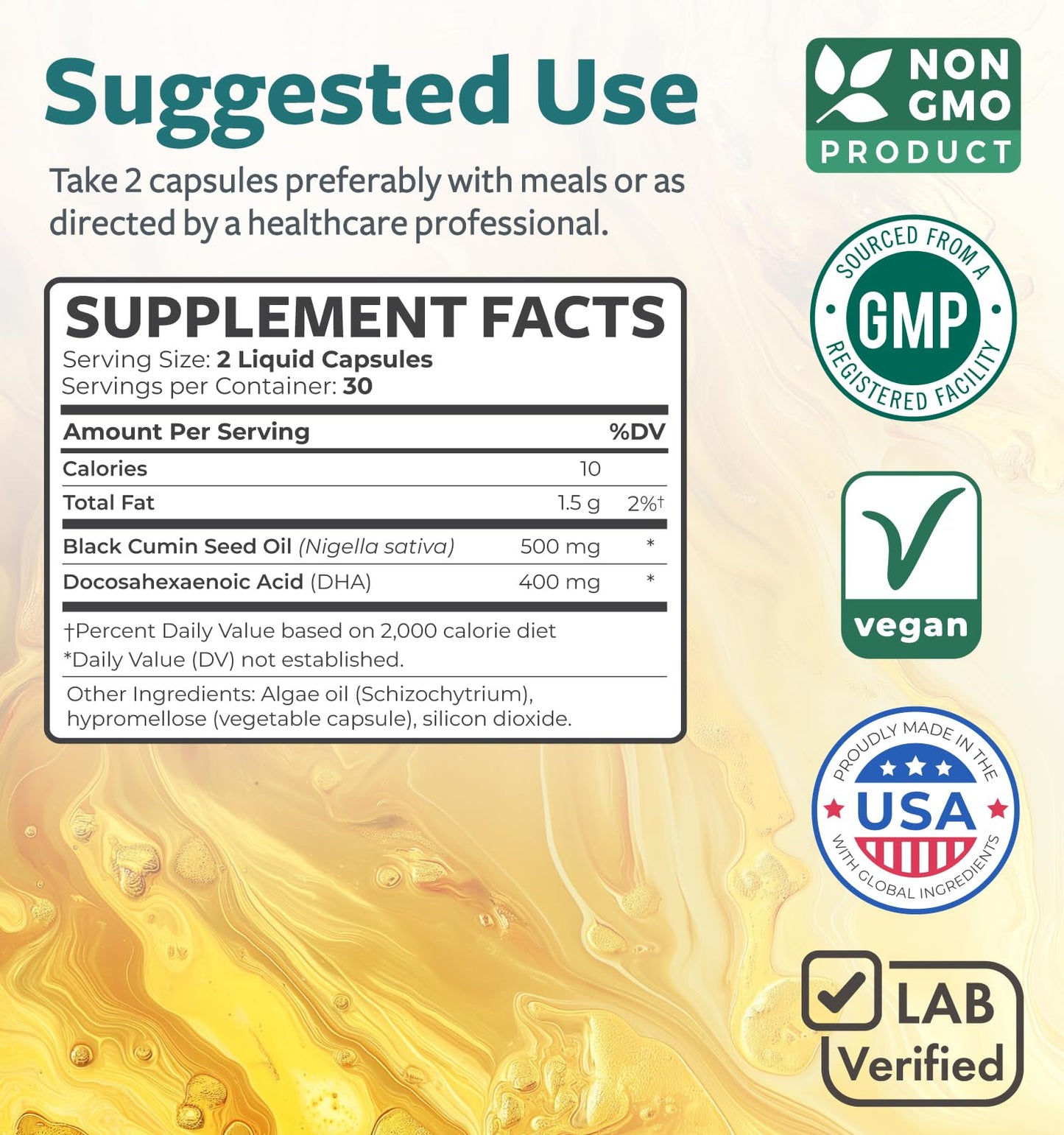 Healths Harmony Cold-Pressed Black Seed Oil Capsules 30 Count