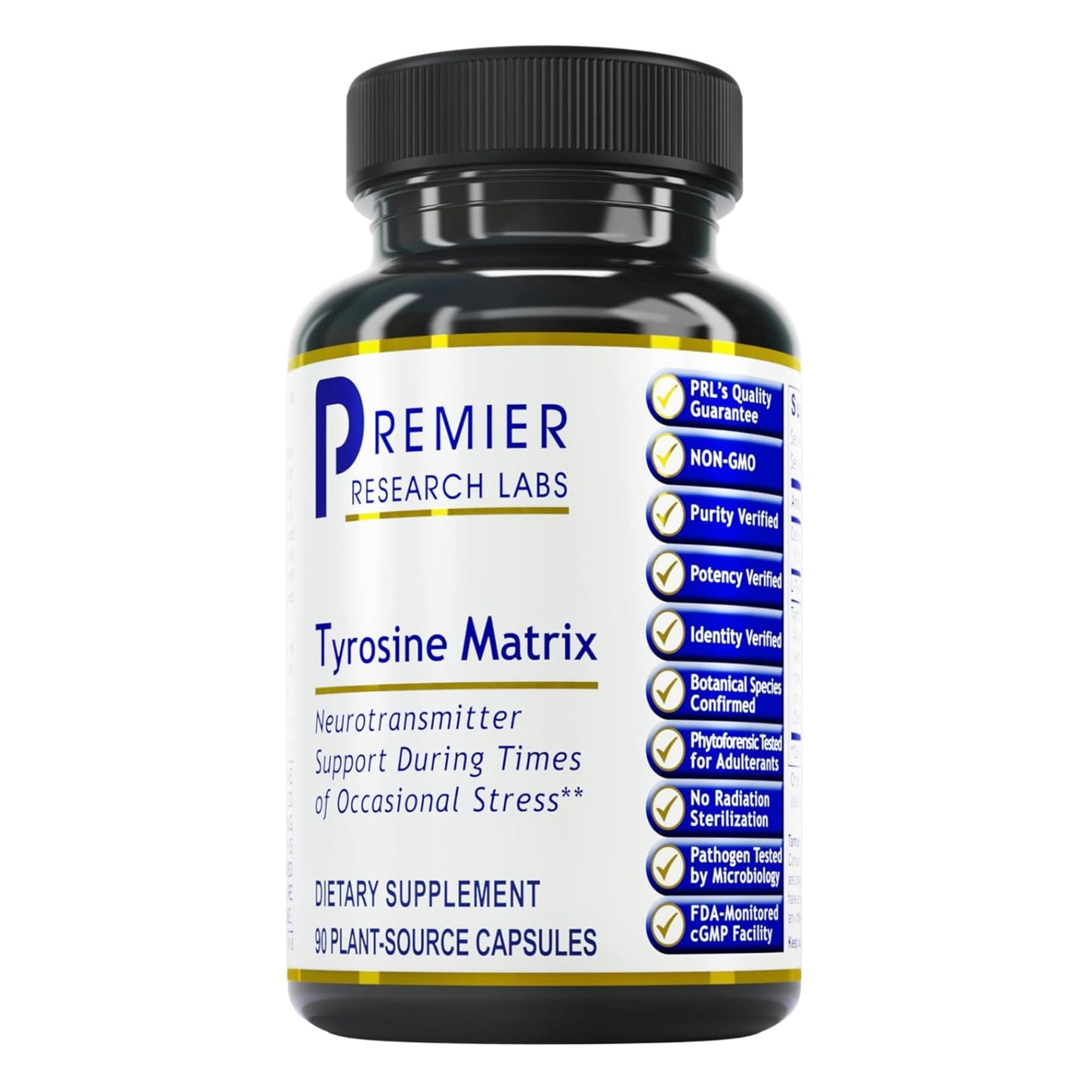 Premier Research Labs Tyrosine Matrix L-Tyrosine Supplement 90 Capsules