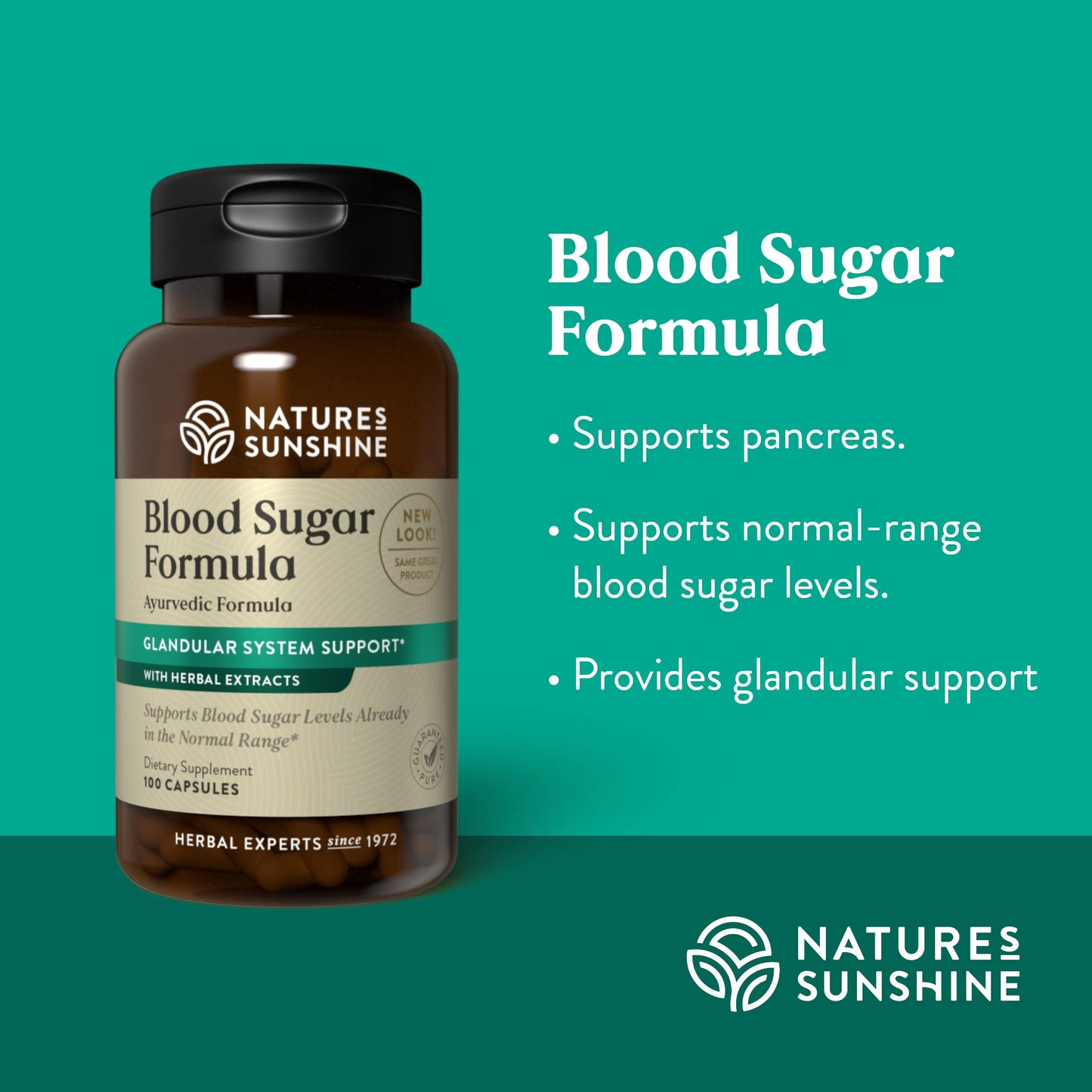 Nature's Sunshine Blood Sugar Formula Capsule 100