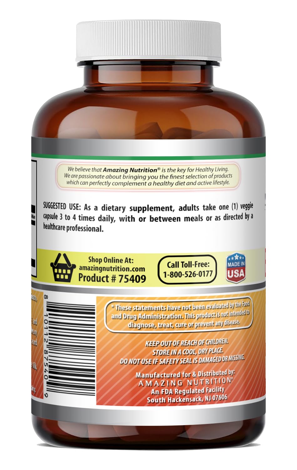 Amazing Nutrition Bromelain 500mg 2400 GDU Capsules, 240 Count