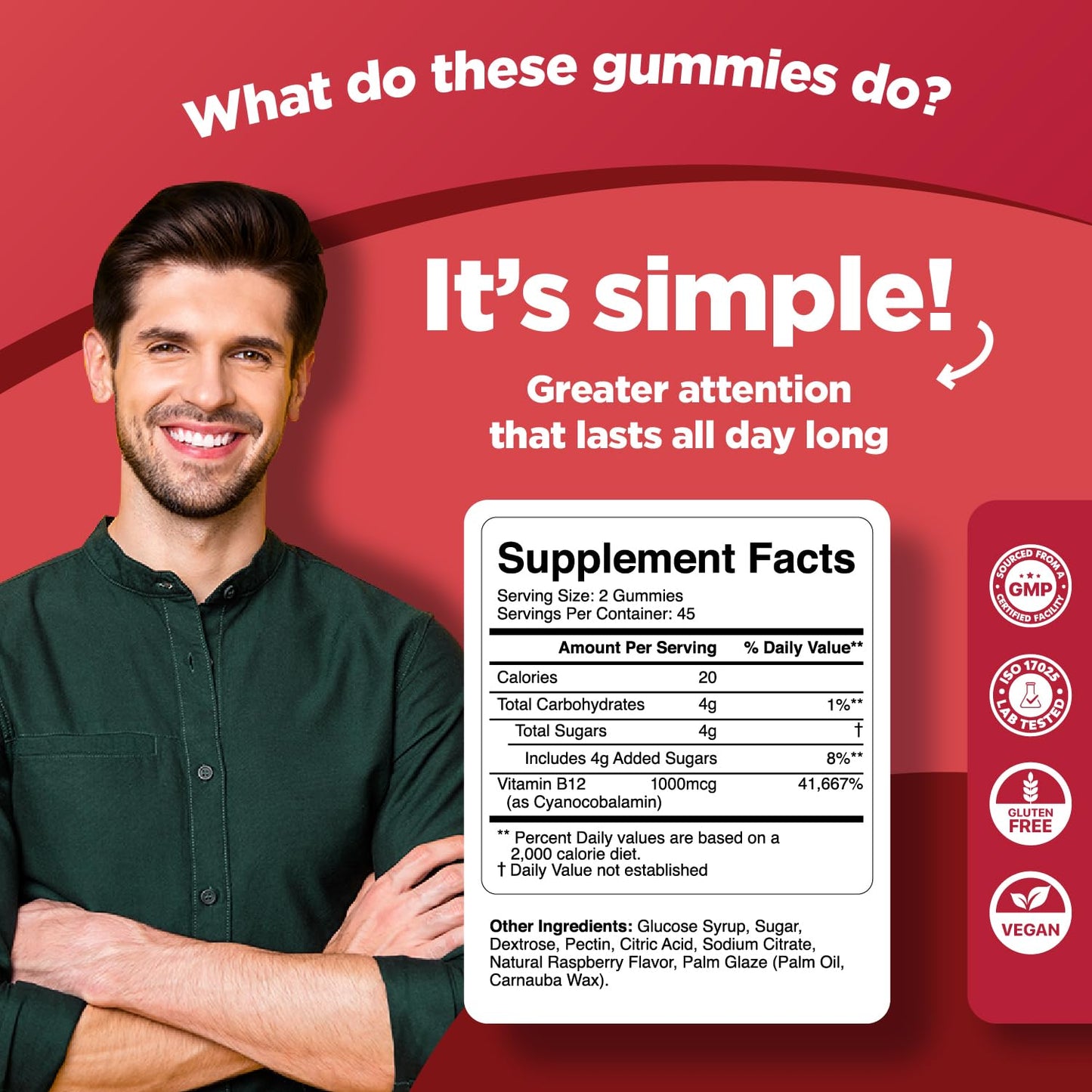 Phytoral Vitamin B12 Gummies 1000 mcg, 90 Count
