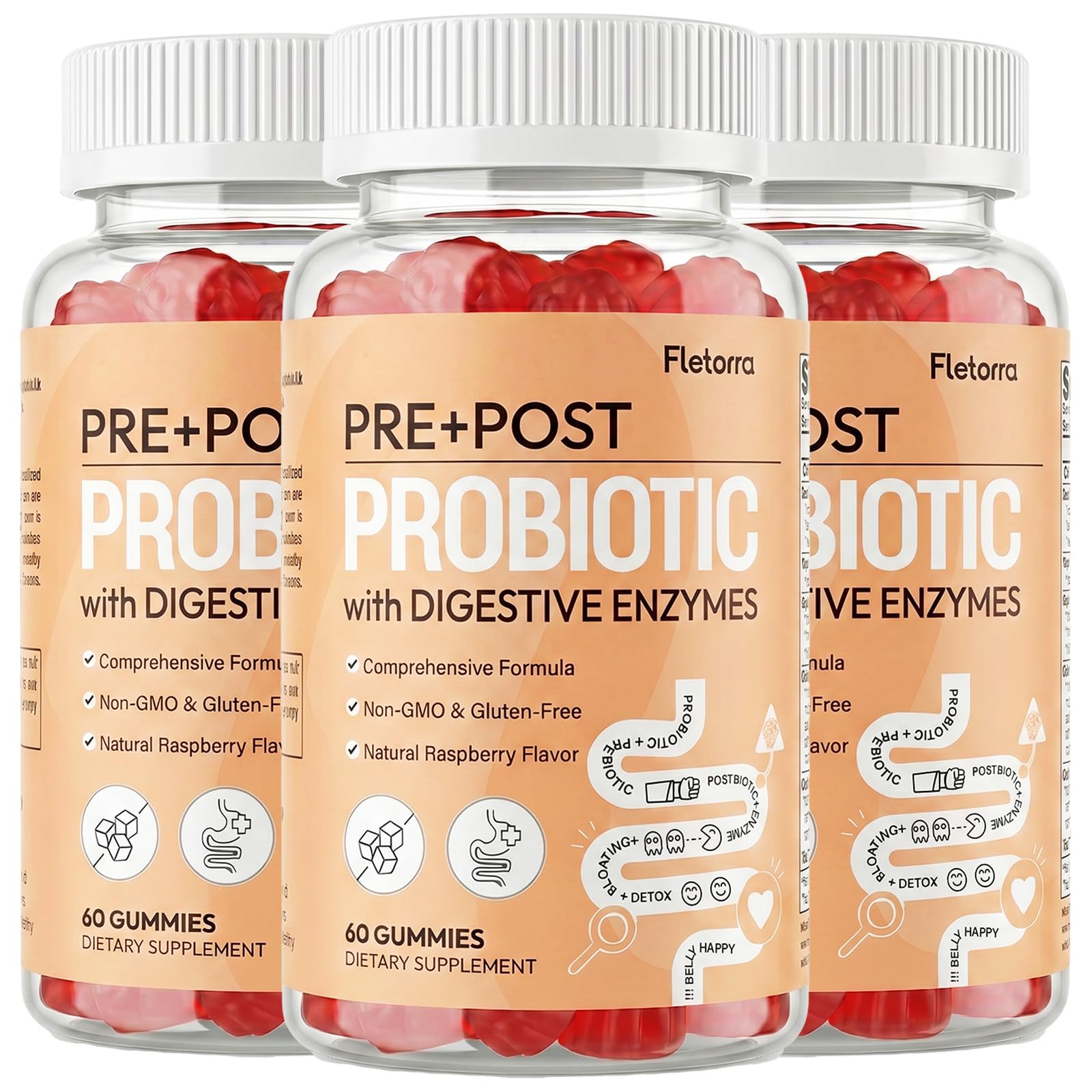 Fletorra Probiotic Gummies Gummy 180 Count