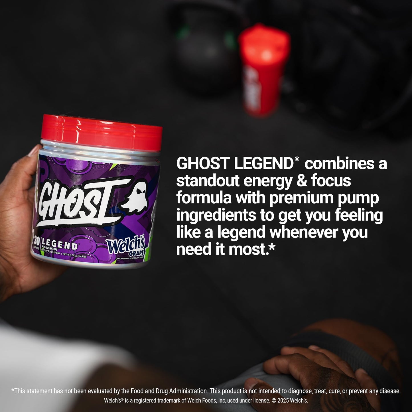 GHOST Legend Pre-Workout Powder Welch's Grape 22.2 Servings