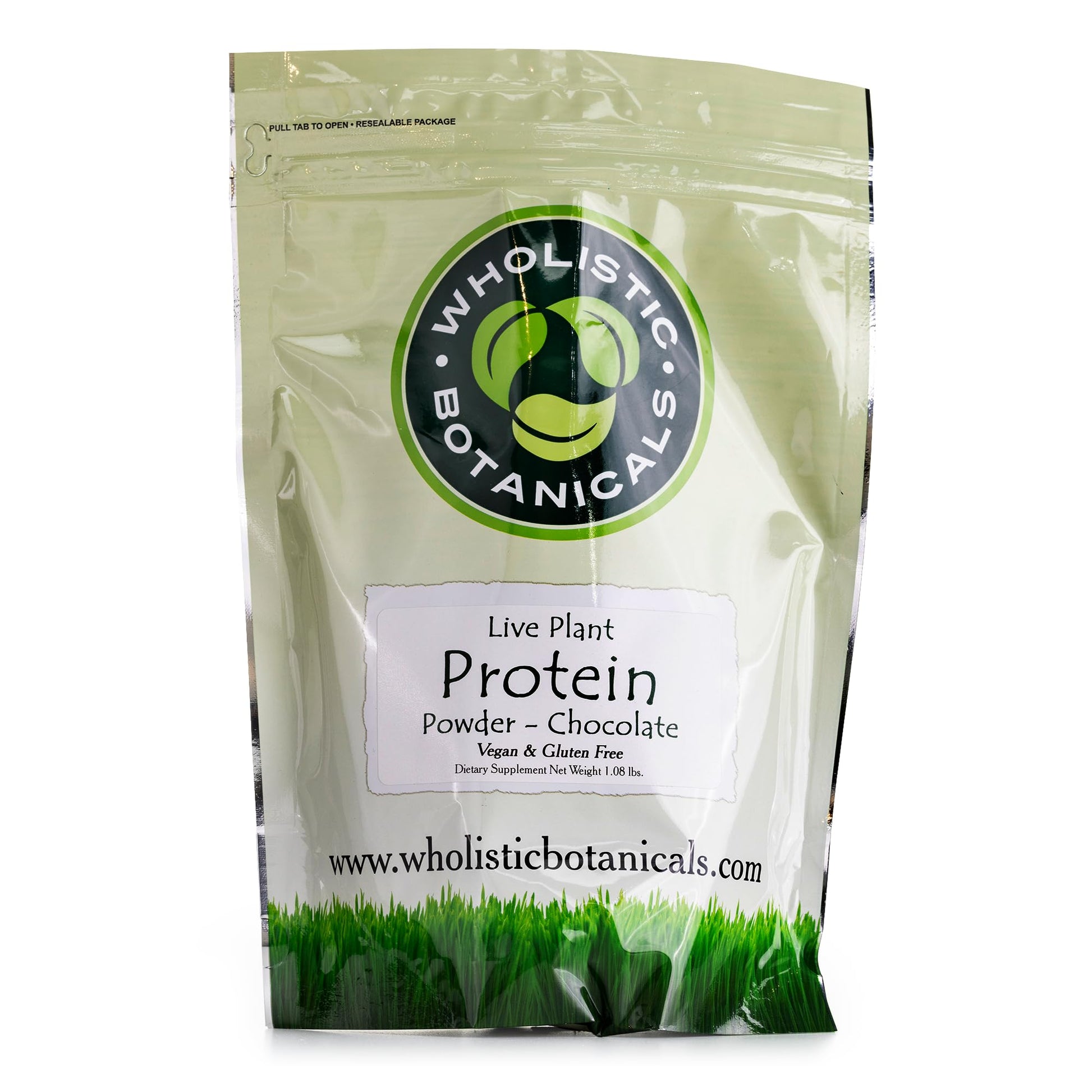 Wholistic Botanicals Live Plant Pea Protein Powder - Chocolate, 17.28 oz
